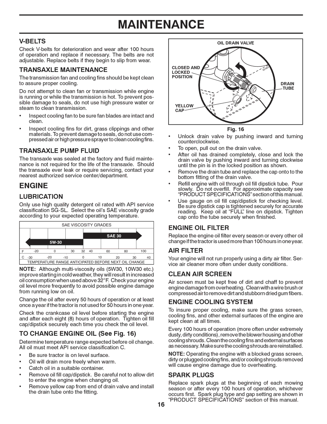 Poulan PB23H48YT, 96042010900, 433413 manual Engine 