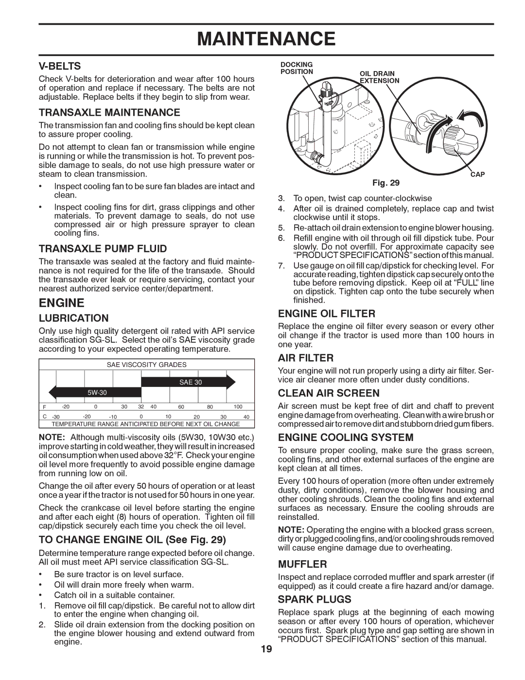 Poulan PB26H54YT, 96042011000, 433432 manual Engine 