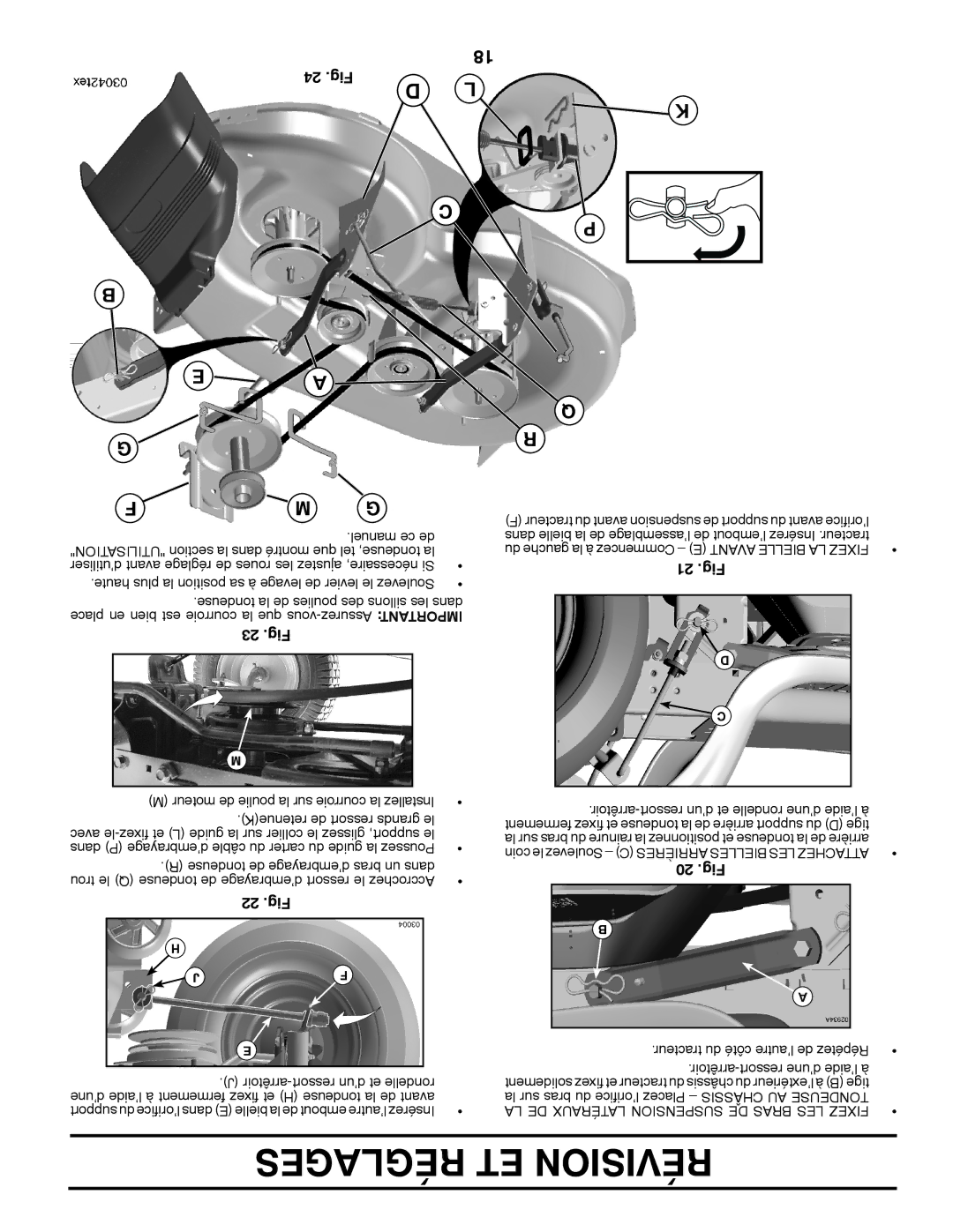 Poulan 432448, 96042011300 manual 24 .Fig, 23 .Fig, 21 .Fig, 20 .Fig, 22 .Fig 