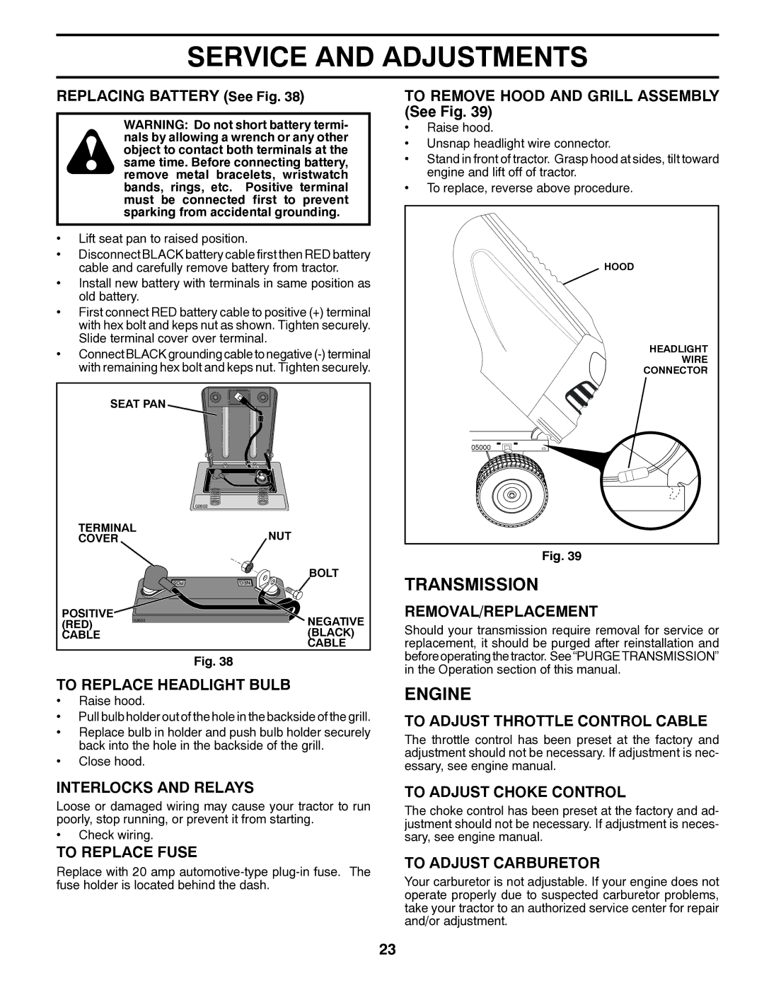 Poulan 433723, 96042012000 manual Transmission 