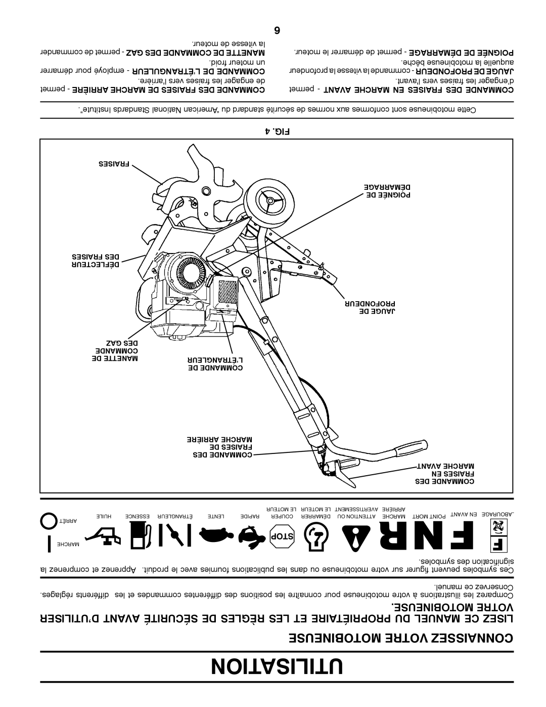 Poulan 96082001100 Motobineuse Votre Connaissez, Moteur le démarrer de permet Démarrage DE Poignée, Manuel ce Conservez 