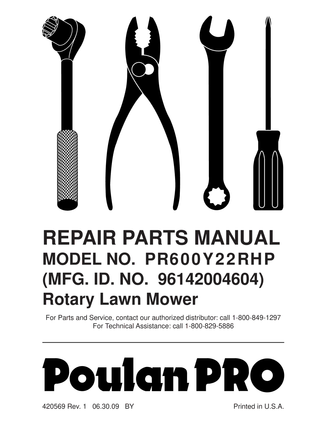 Poulan 96142004604 manual Repair Parts Manual 