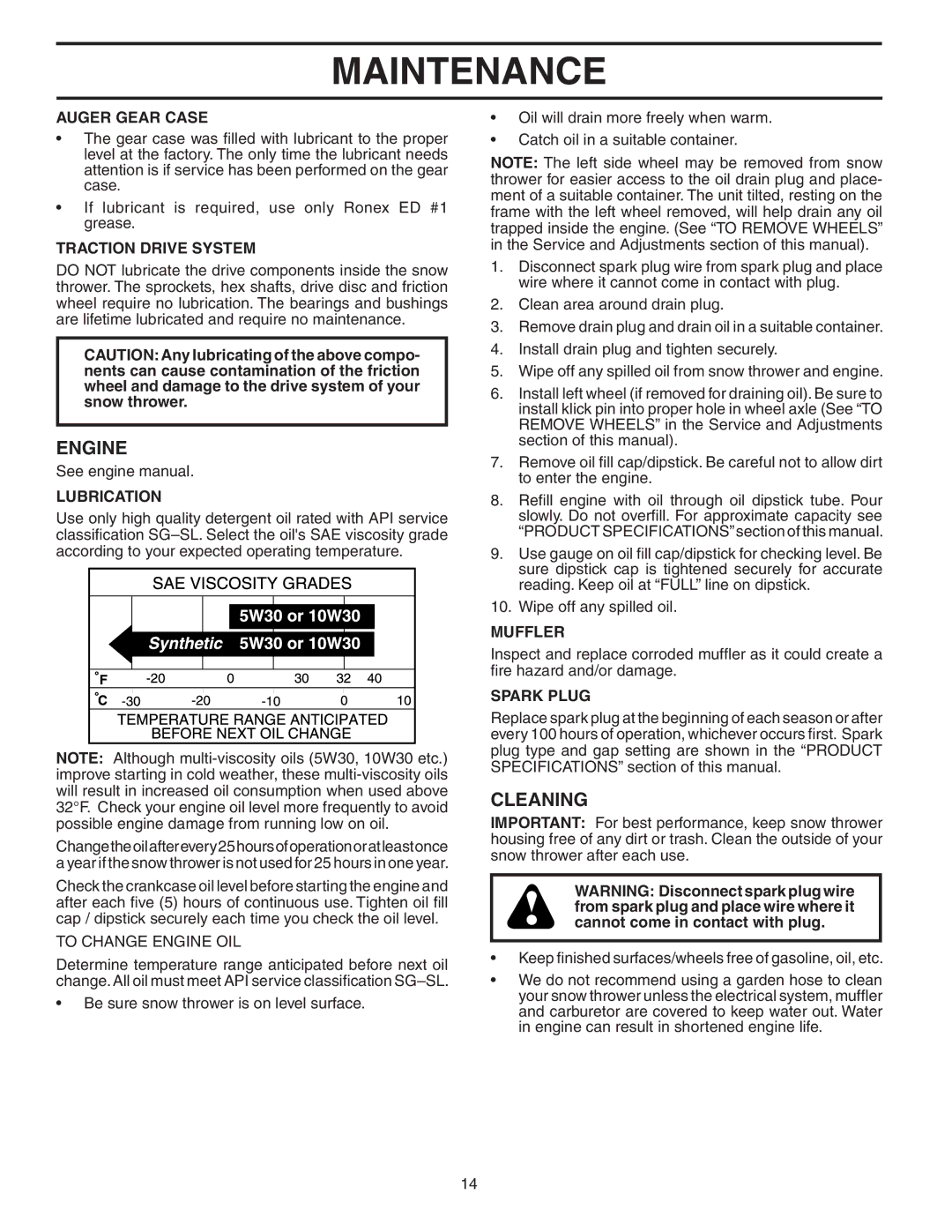 Poulan 96192000900, 403919 owner manual Engine, Cleaning 