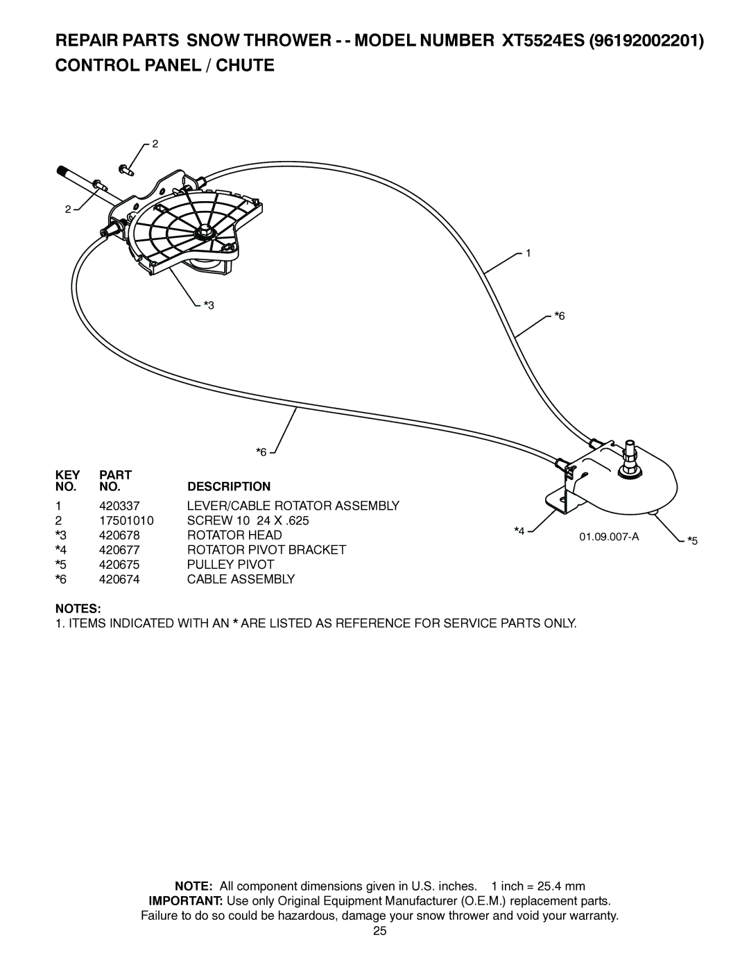 Poulan 422080, 96192002201, XT5524ES LEVER/CABLE Rotator Assembly, Rotator Head, Rotator Pivot Bracket, Pulley Pivot 