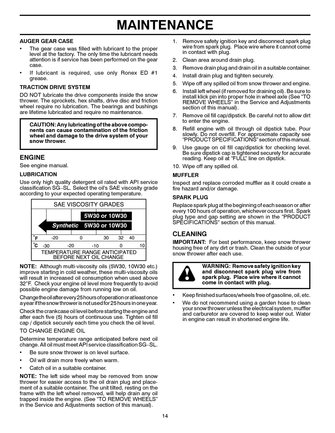 Poulan 96192003300, XT824ES owner manual Engine, Cleaning 