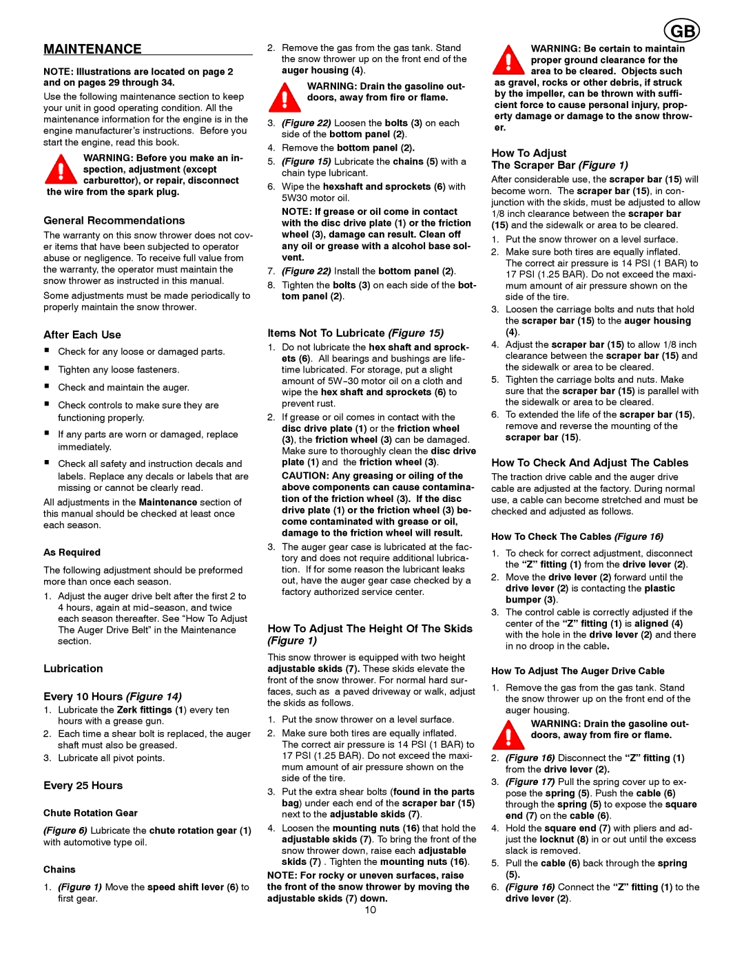 Poulan 96194000300 owner manual Maintenance 