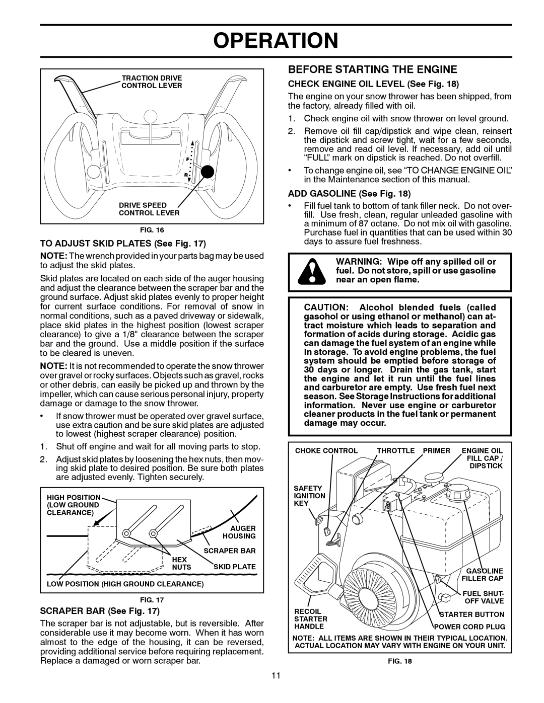 Poulan 96194000502 owner manual Before Starting the Engine 