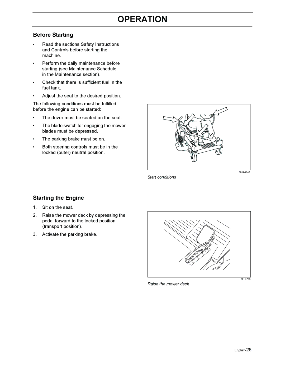 Poulan 968999302 manual Before Starting, Starting the Engine 