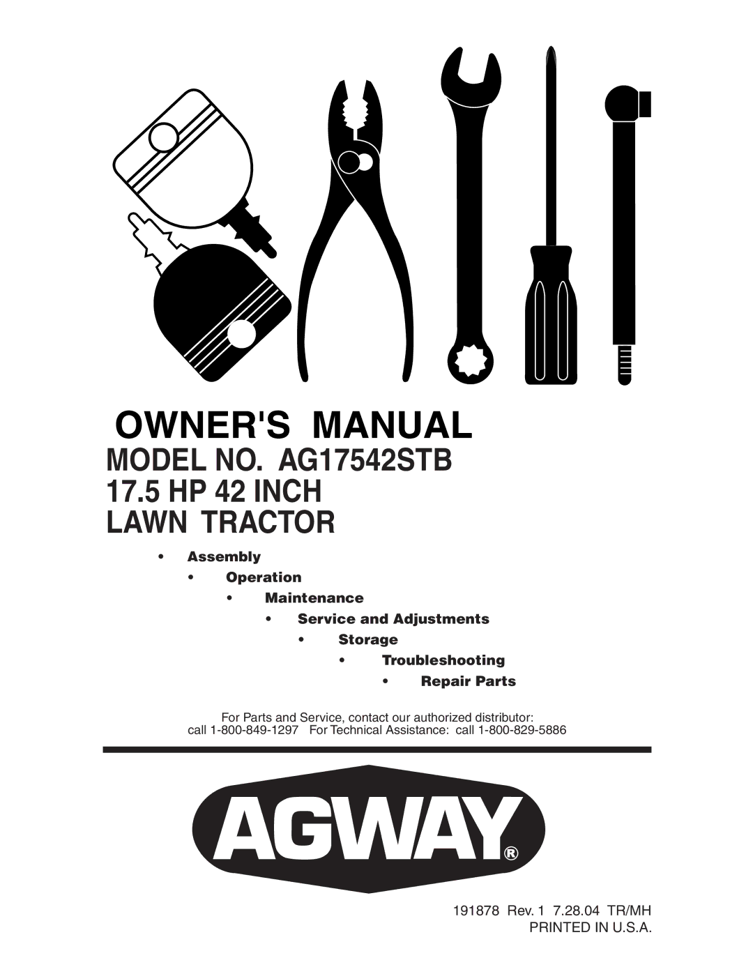 Poulan manual Model NO. AG17542STB 