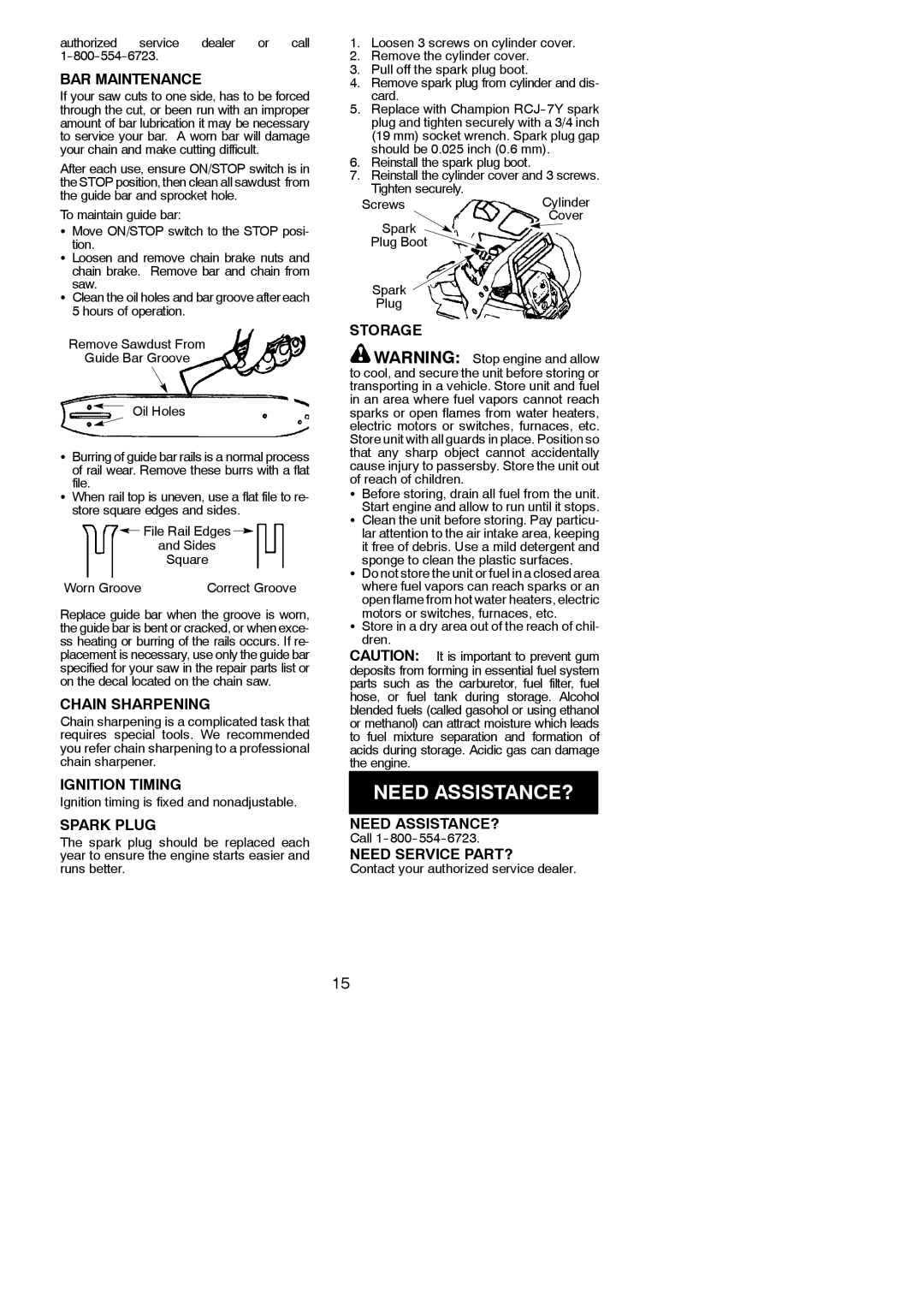 Poulan BH 2660 instruction manual Need ASSISTANCE? 