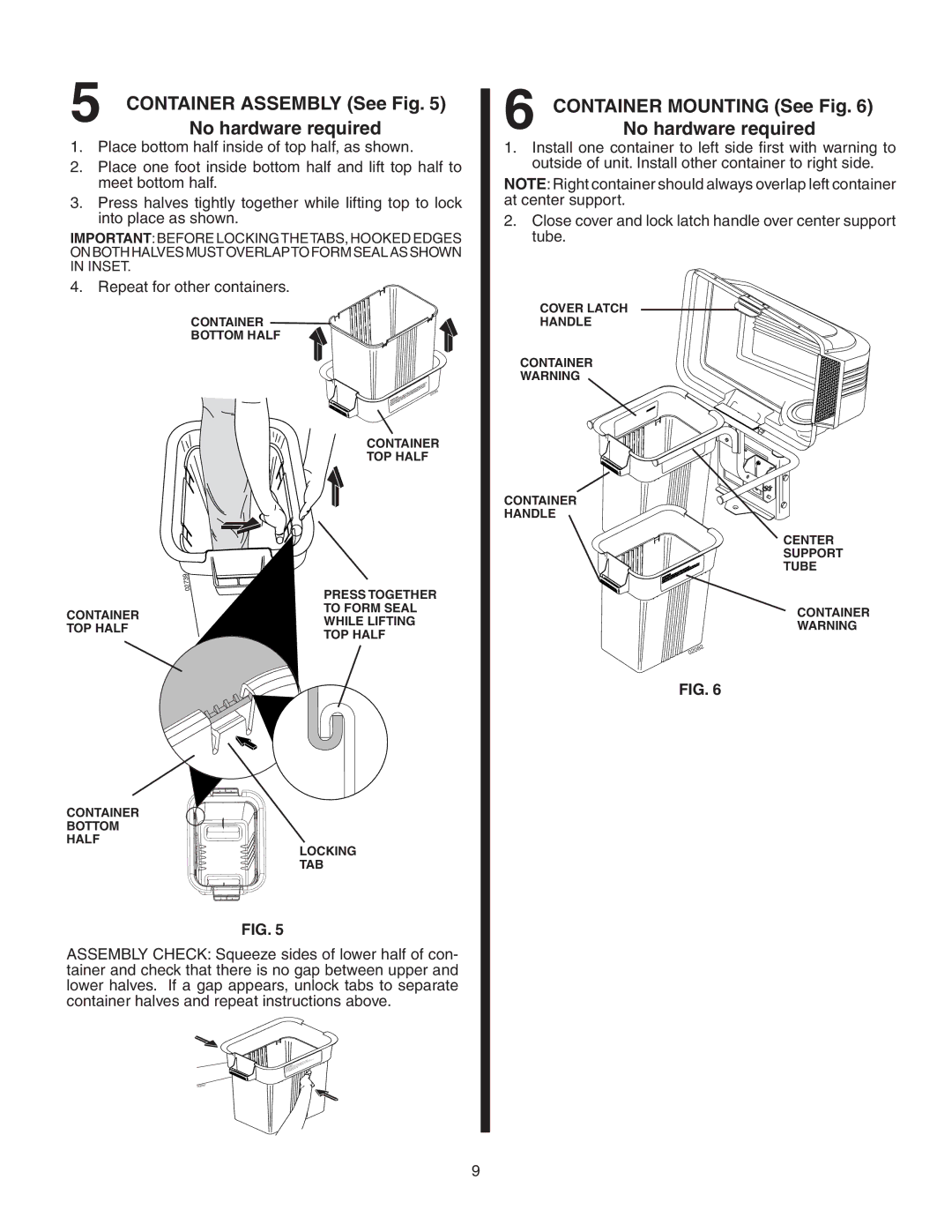 Poulan C342B, 954 04 05-03, 156235 owner manual Container Assembly See Fig 