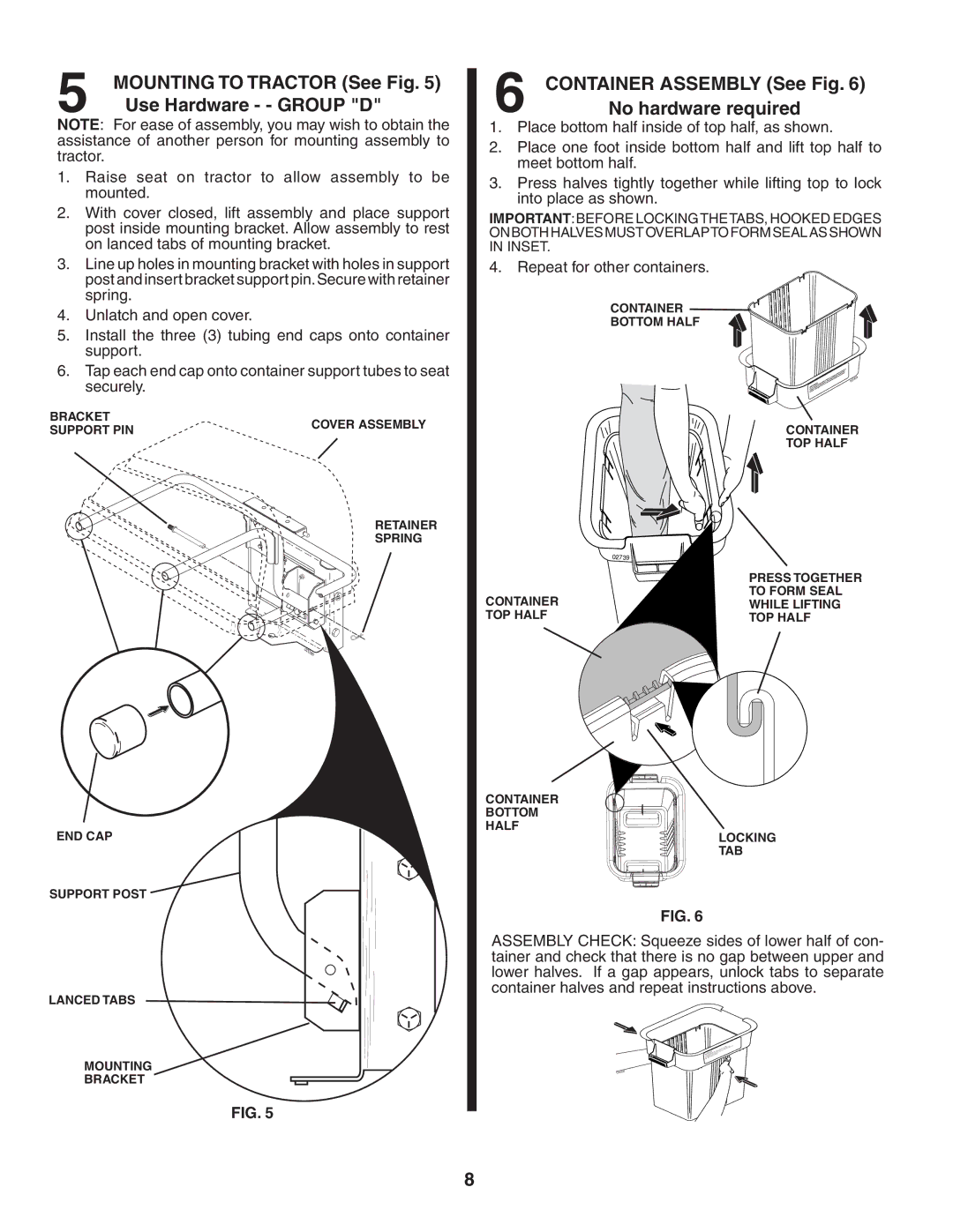 Poulan 954 04 05-06, C36C, 532140600 owner manual Use Hardware - Group D, No hardware required 