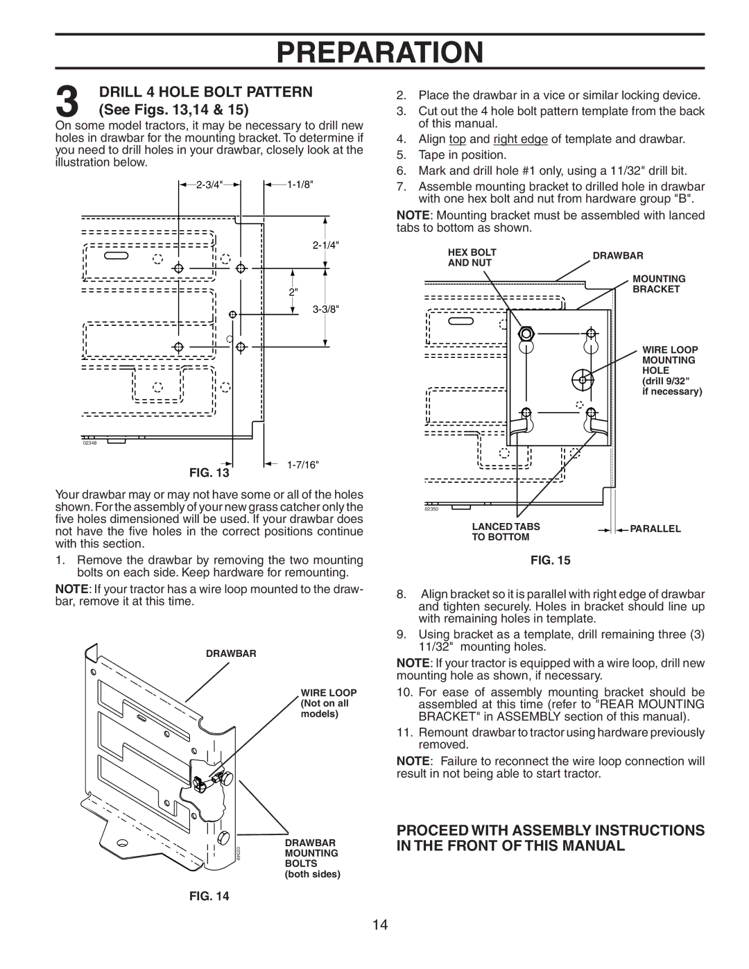 Poulan 140603, C38D, 954 14 00-50 owner manual See Figs ,14 