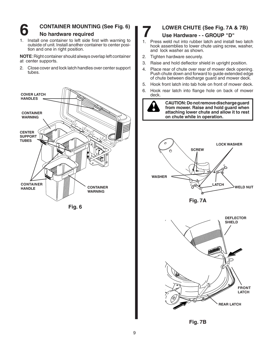 Poulan CG46A, 964 04 06-07, 151673 owner manual Use Hardware - Group D 