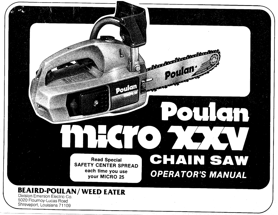 Poulan Chainsaw manual 