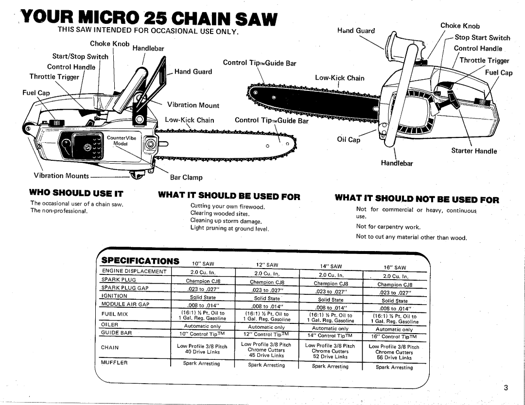 Poulan Chainsaw manual 