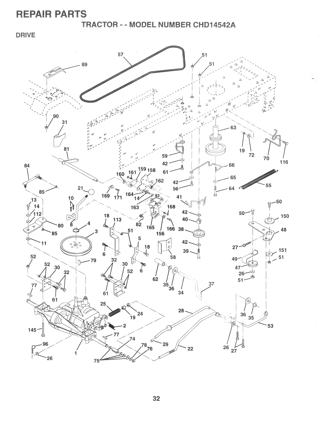 Poulan CHD14542A, 168301 manual 