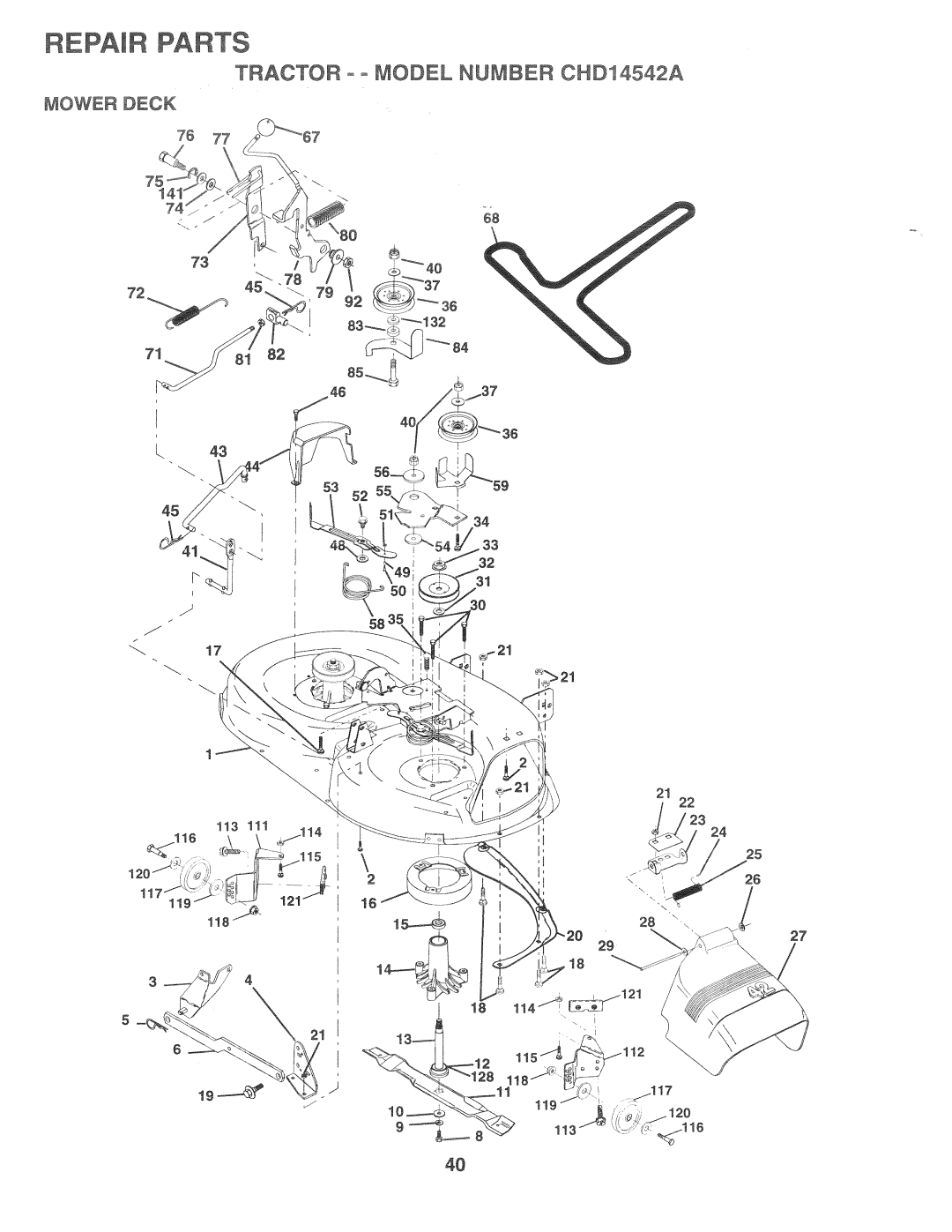 Poulan CHD14542A, 168301 manual 