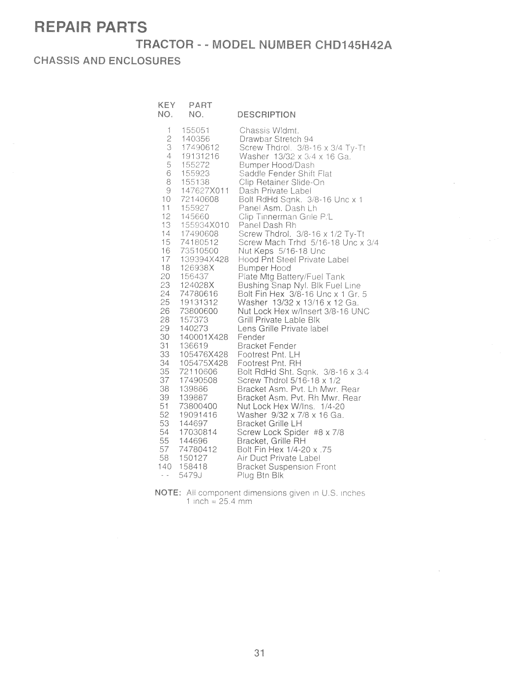 Poulan 157257, CHD145H42A manual 