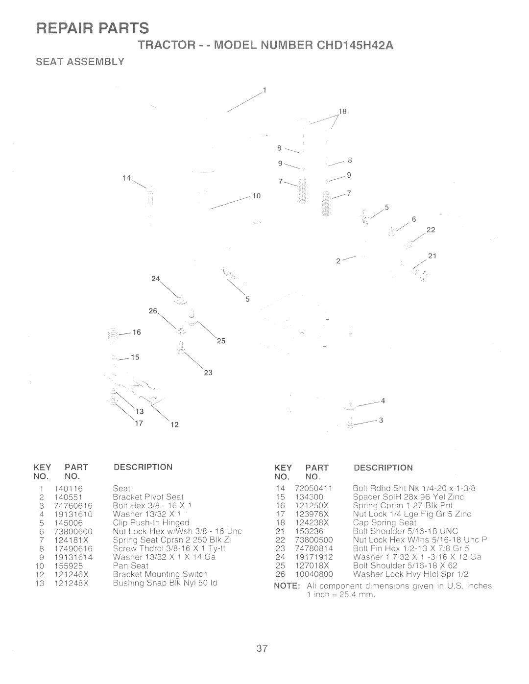 Poulan 157257, CHD145H42A manual 