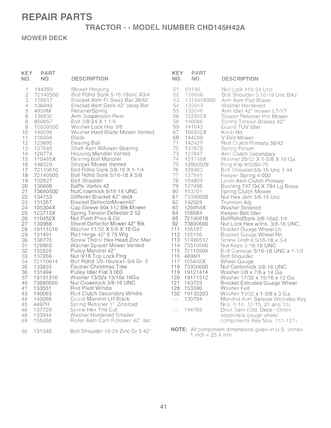 Poulan 157257, CHD145H42A manual 