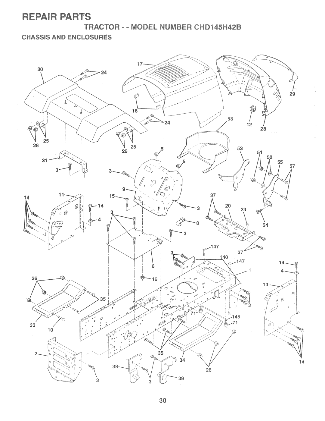 Poulan CHD145H42B, 160886 manual 