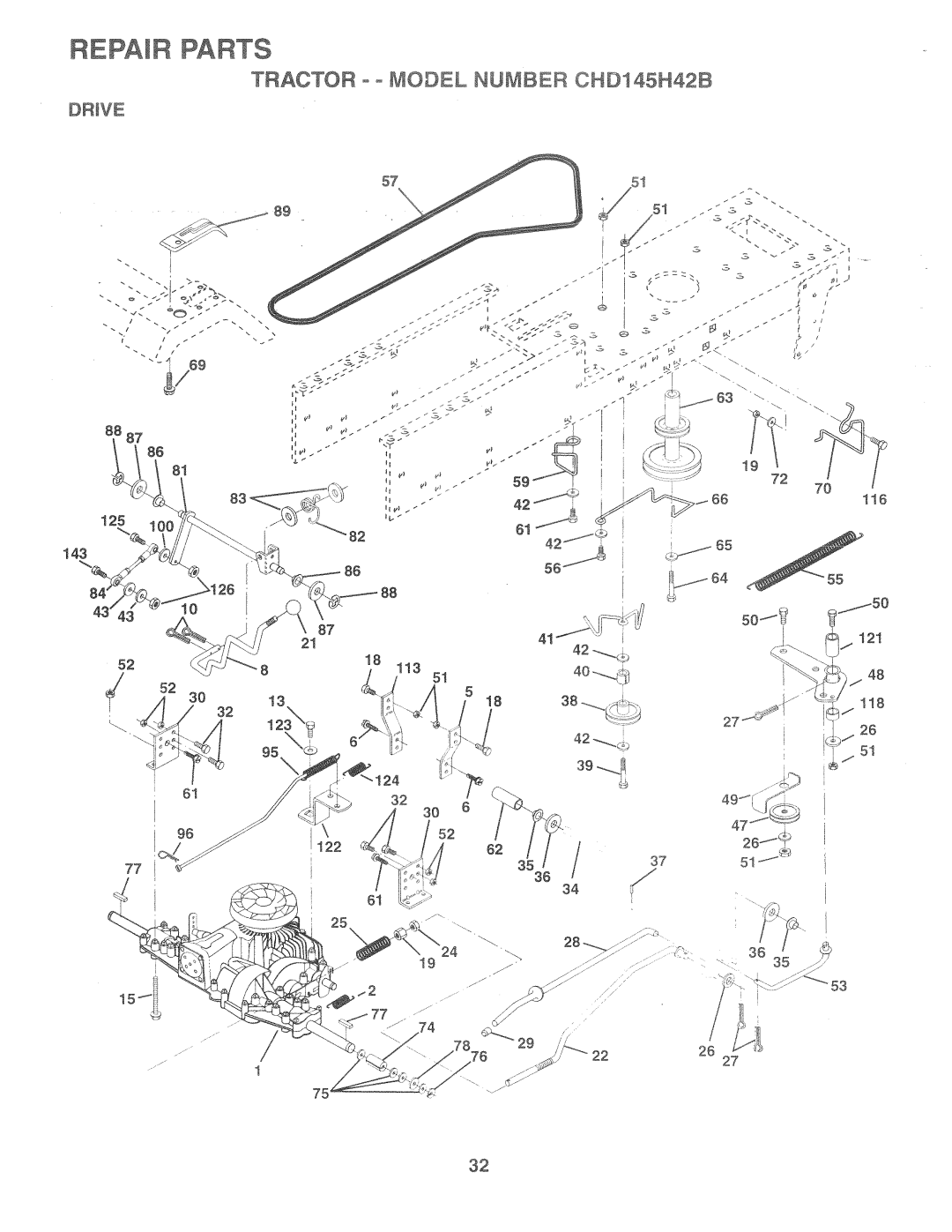 Poulan CHD145H42B, 160886 manual 