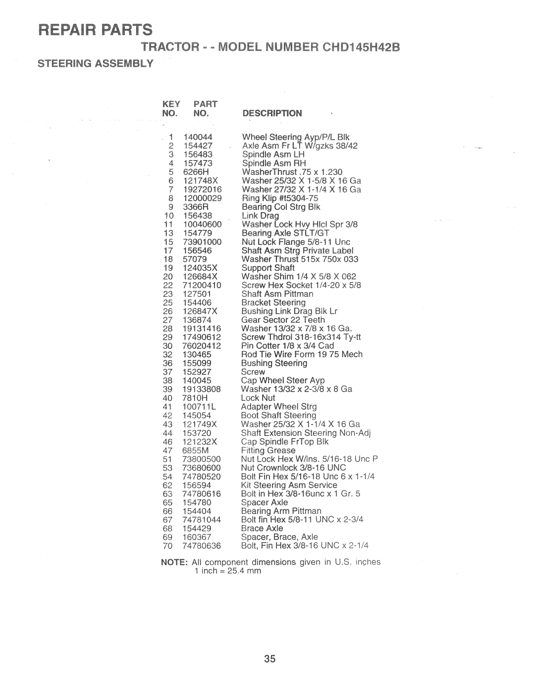 Poulan 160886, CHD145H42B manual 