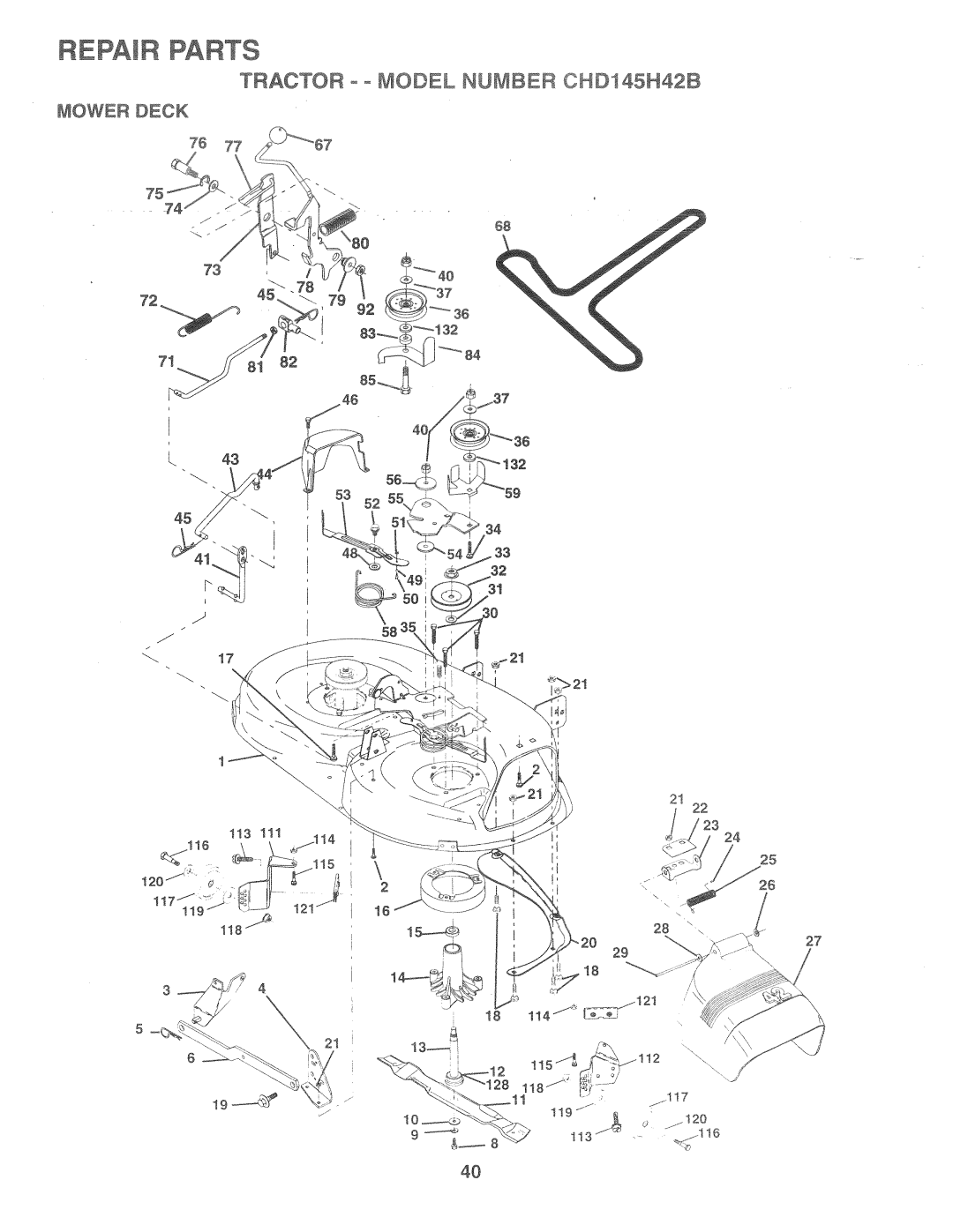 Poulan CHD145H42B, 160886 manual 