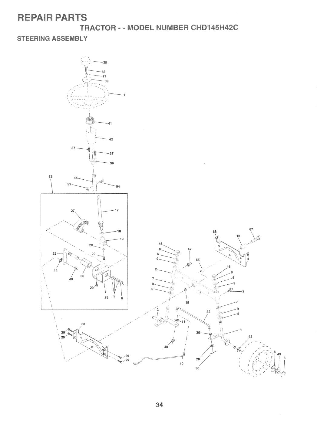 Poulan CHD145H42C, 163598 manual 