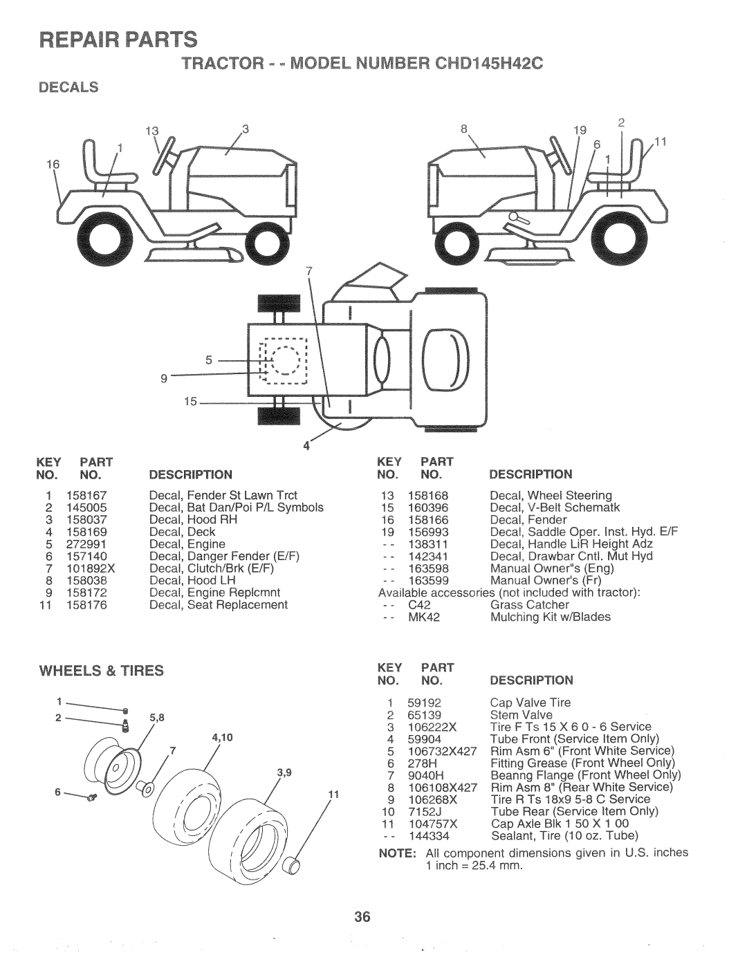 Poulan CHD145H42C, 163598 manual 