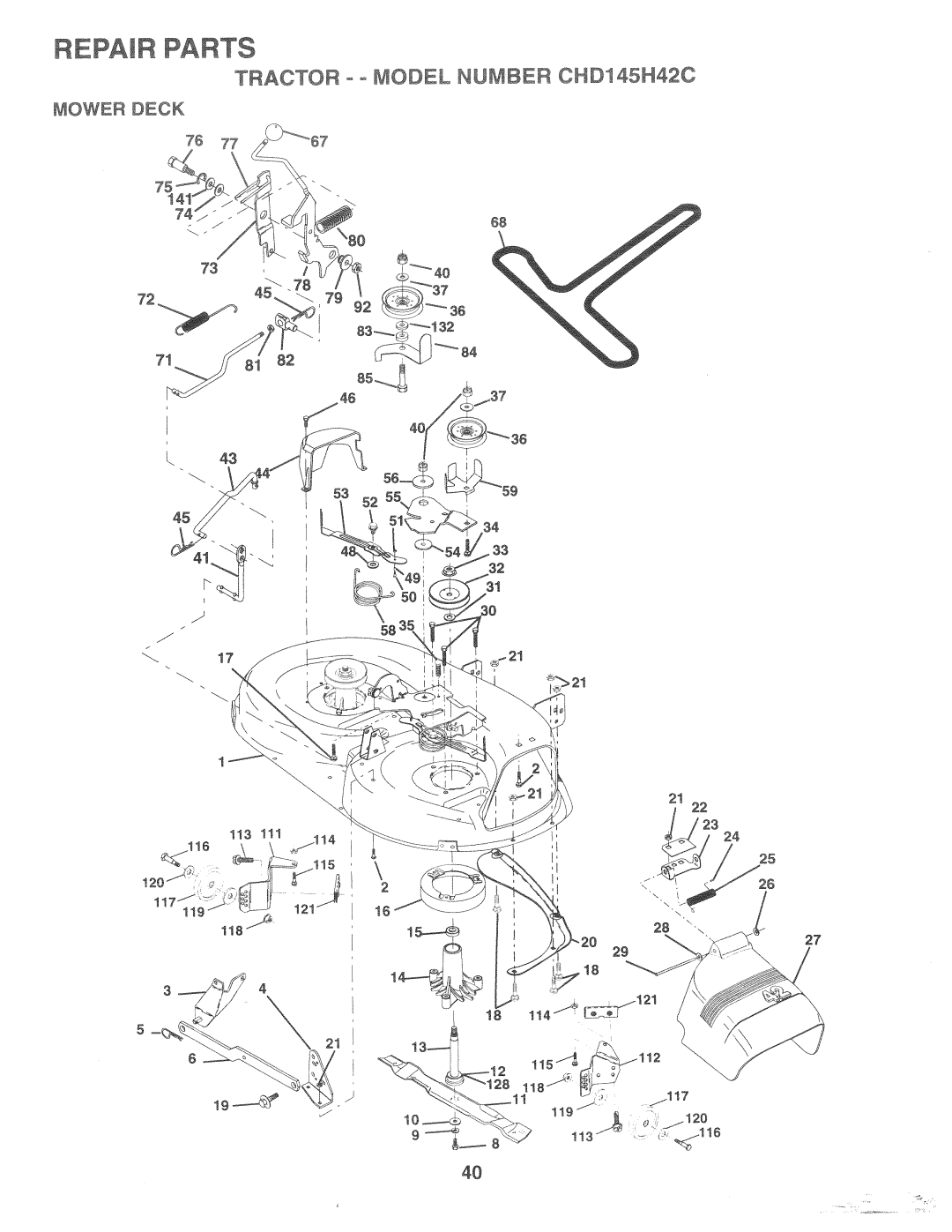 Poulan CHD145H42C, 163598 manual 