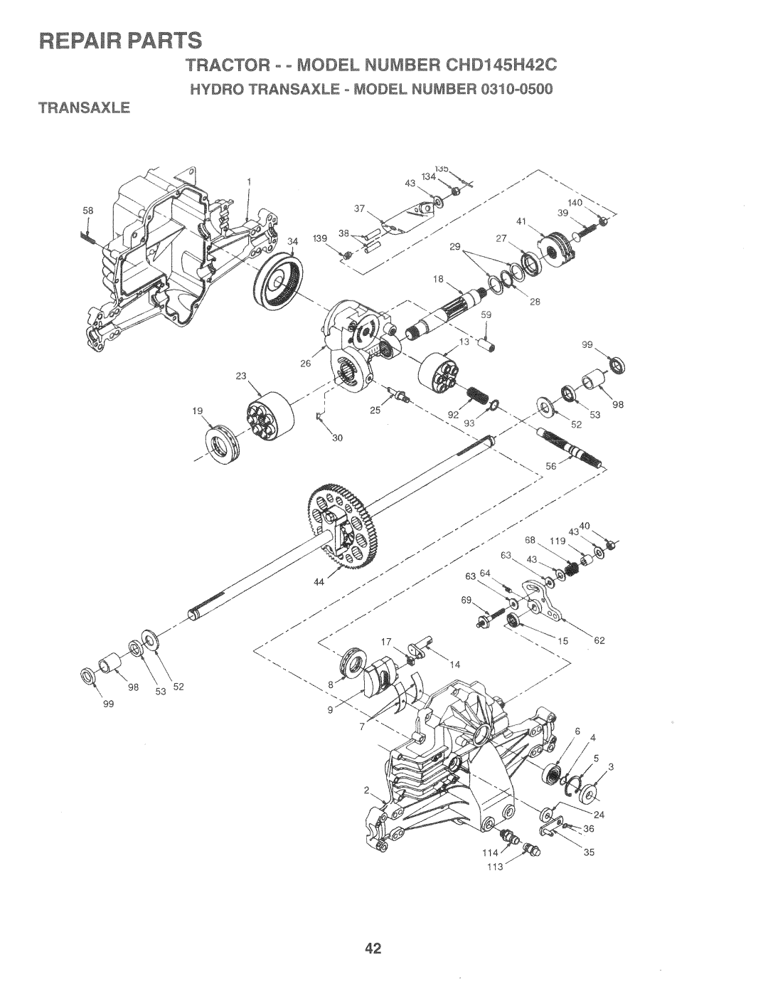 Poulan CHD145H42C, 163598 manual 