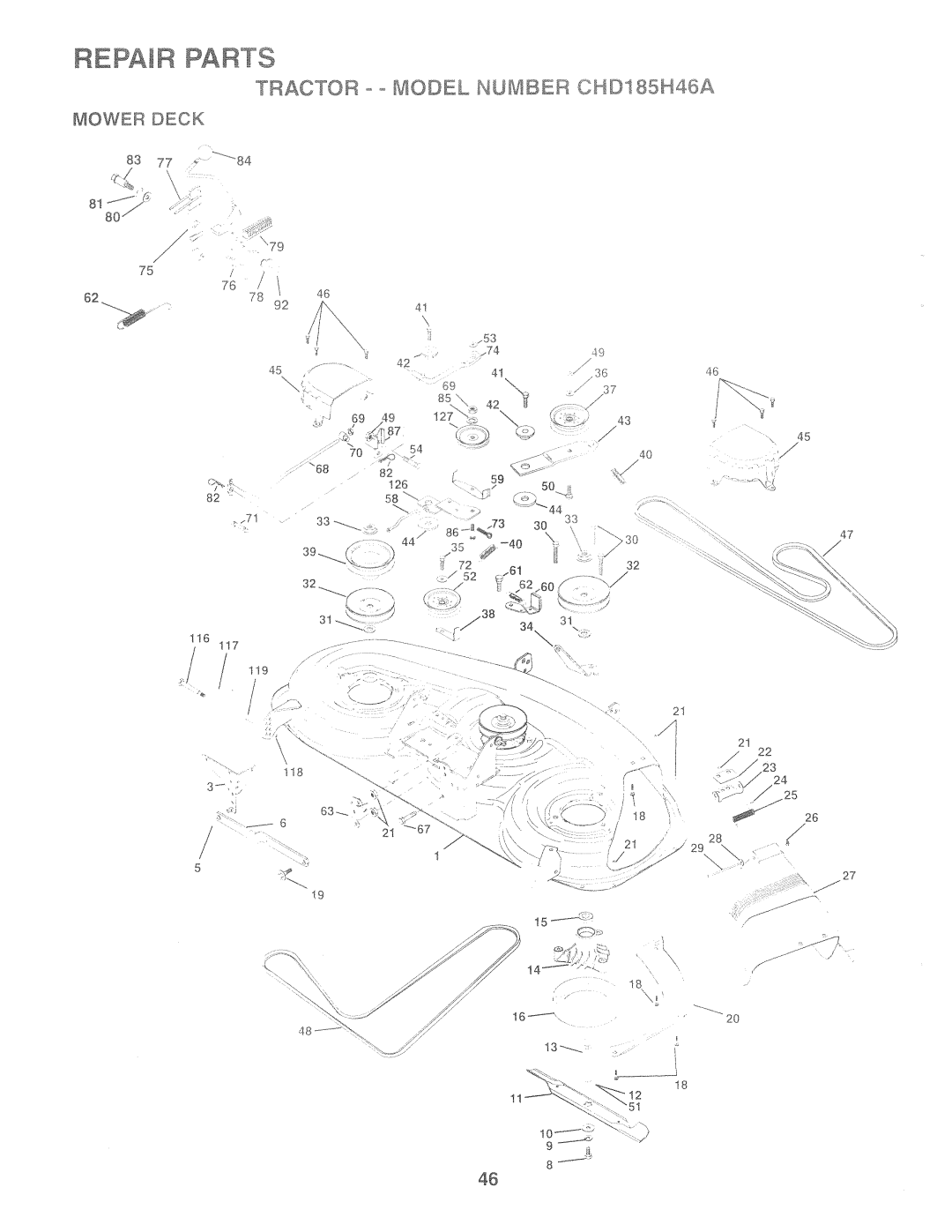 Poulan CHD185H46A, 159515 manual 