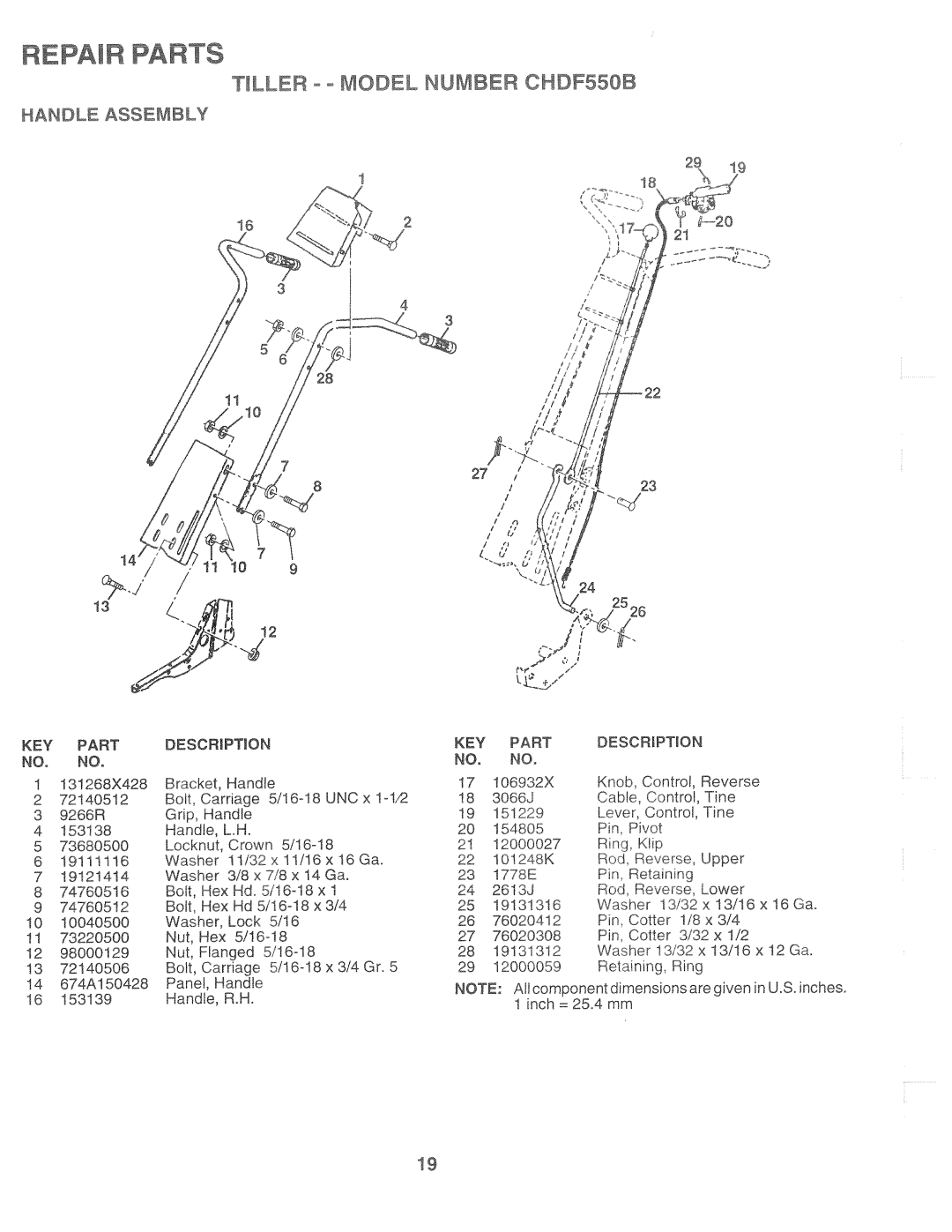 Poulan 161679, CHDF550B manual 