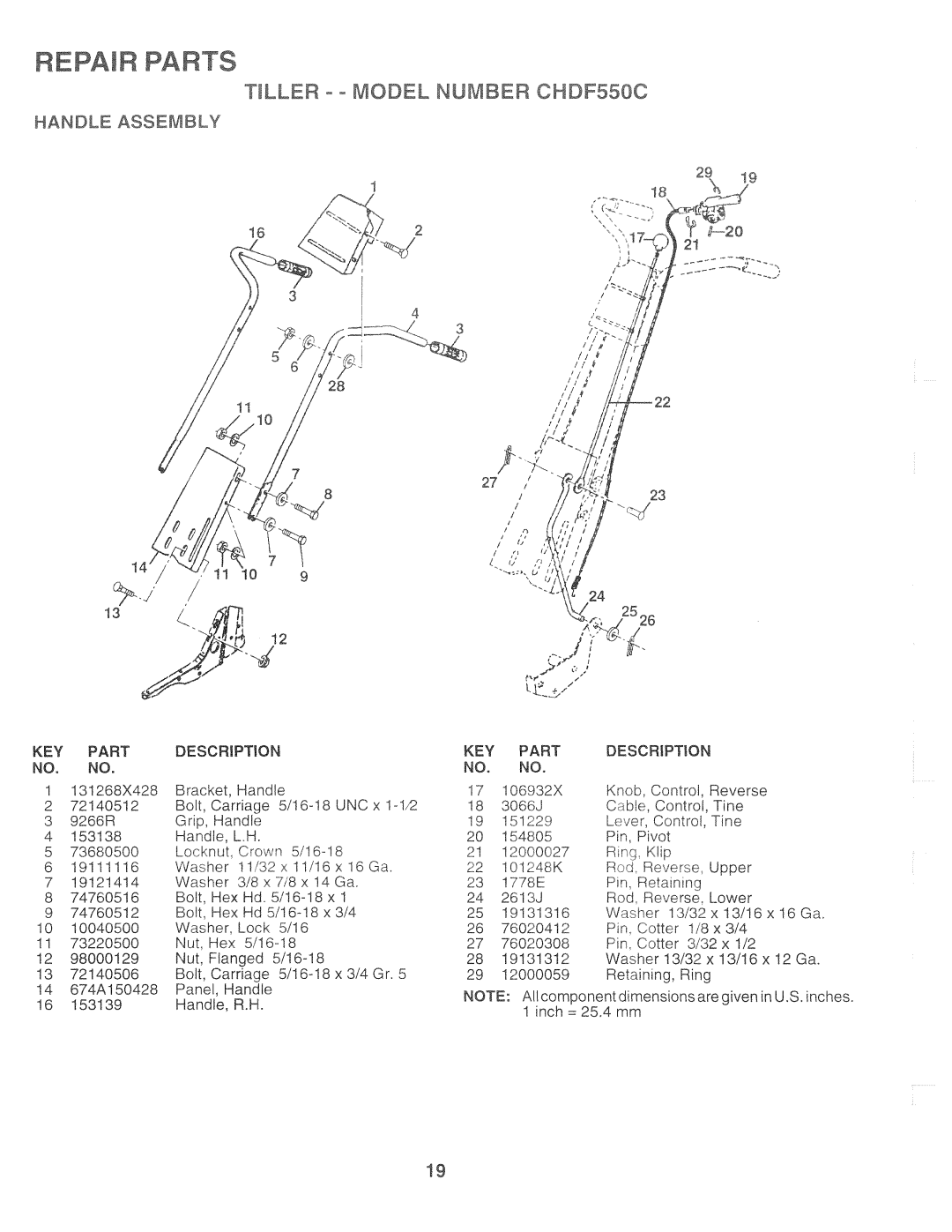 Poulan 163760, CHDF550C manual 