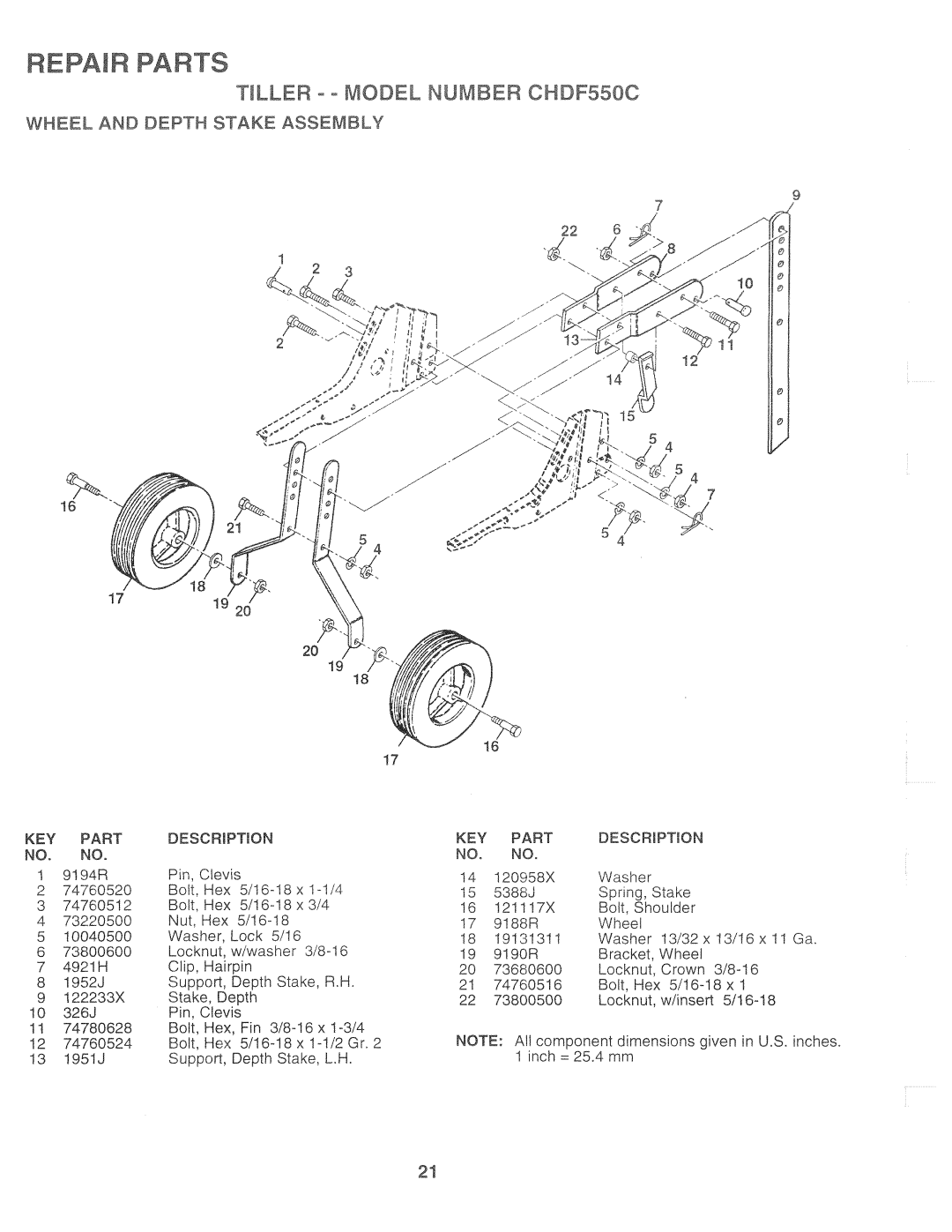 Poulan 163760, CHDF550C manual 