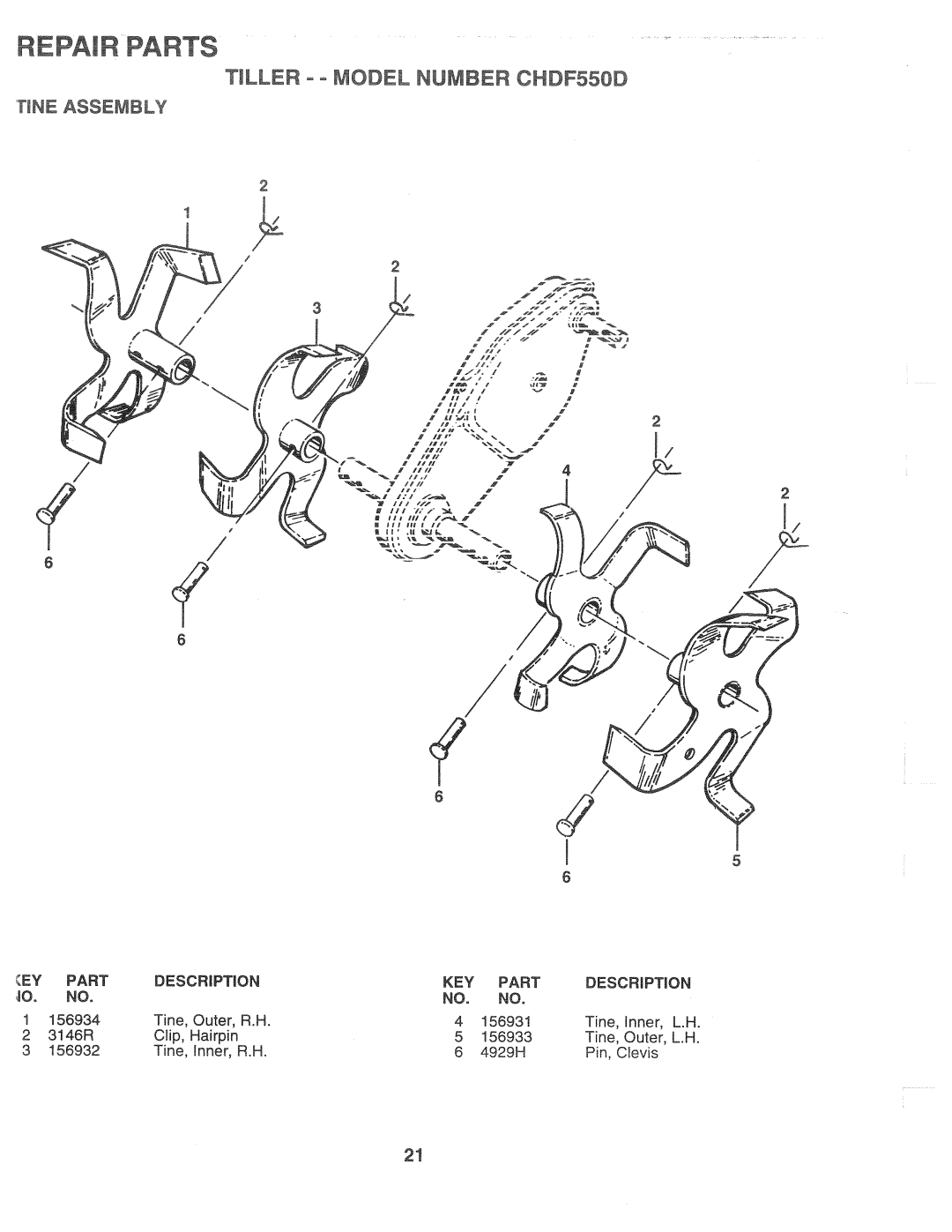 Poulan 164784, CHDF550D manual 