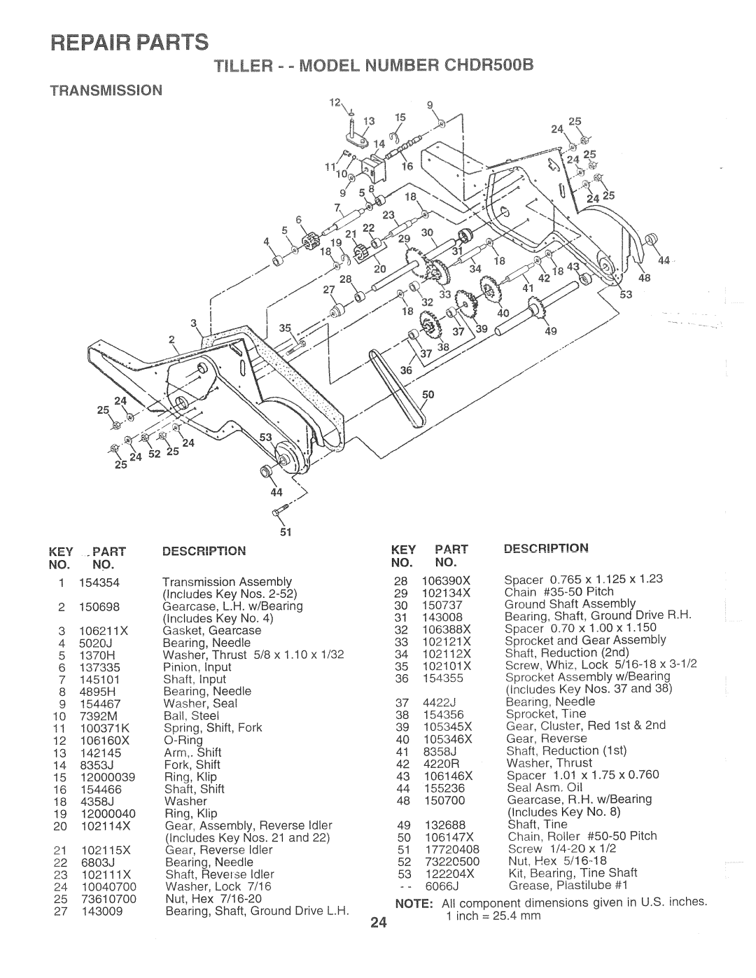 Poulan CHDR500B, 163782 manual 