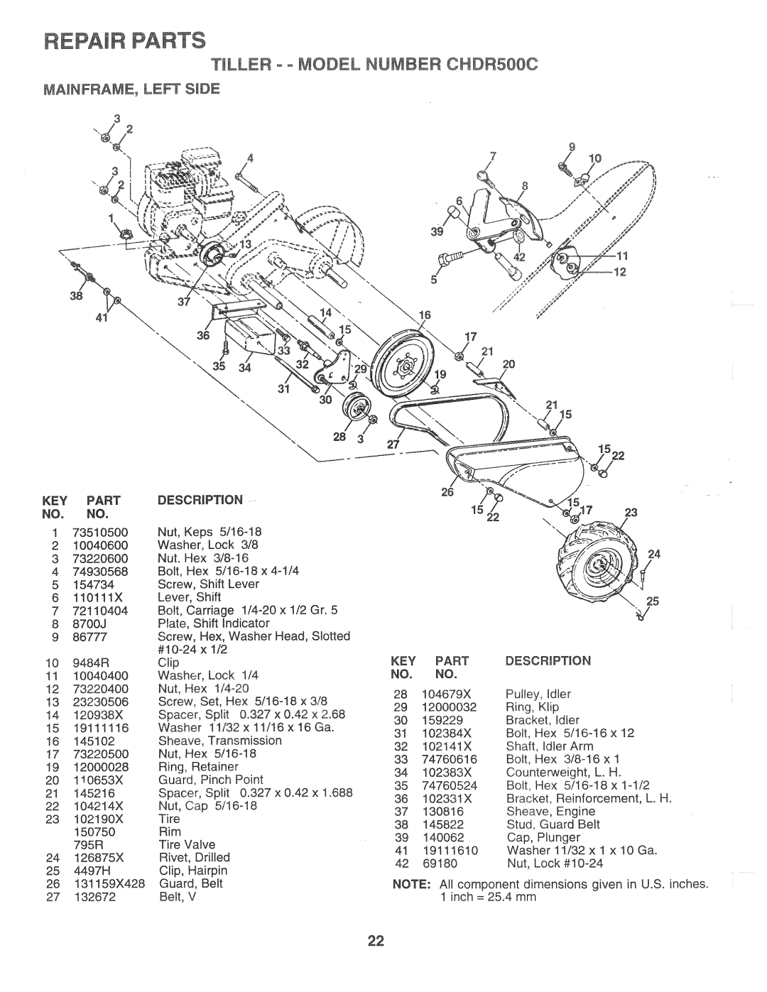 Poulan CHDR500C, 164744 manual 