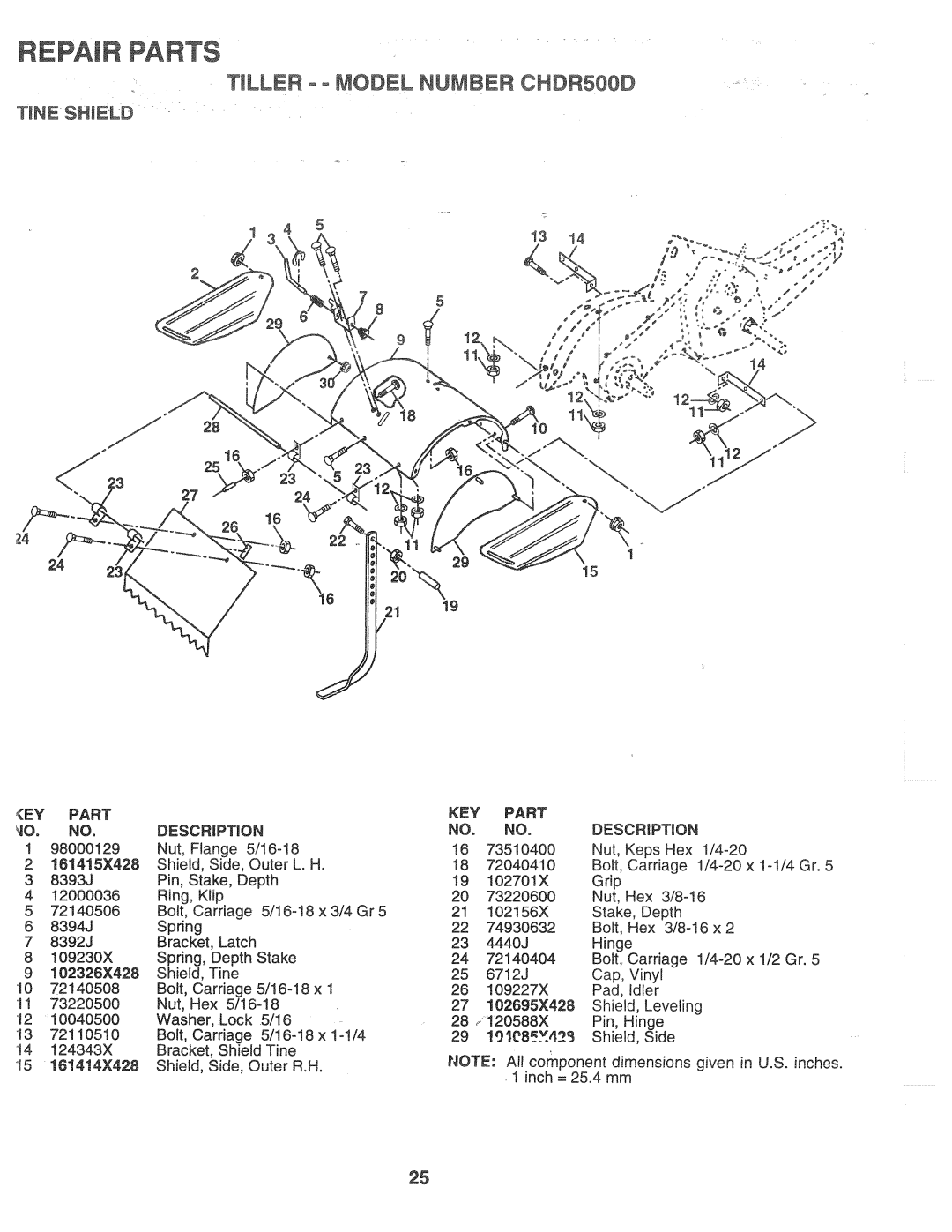 Poulan 168499, CHDR500D manual 