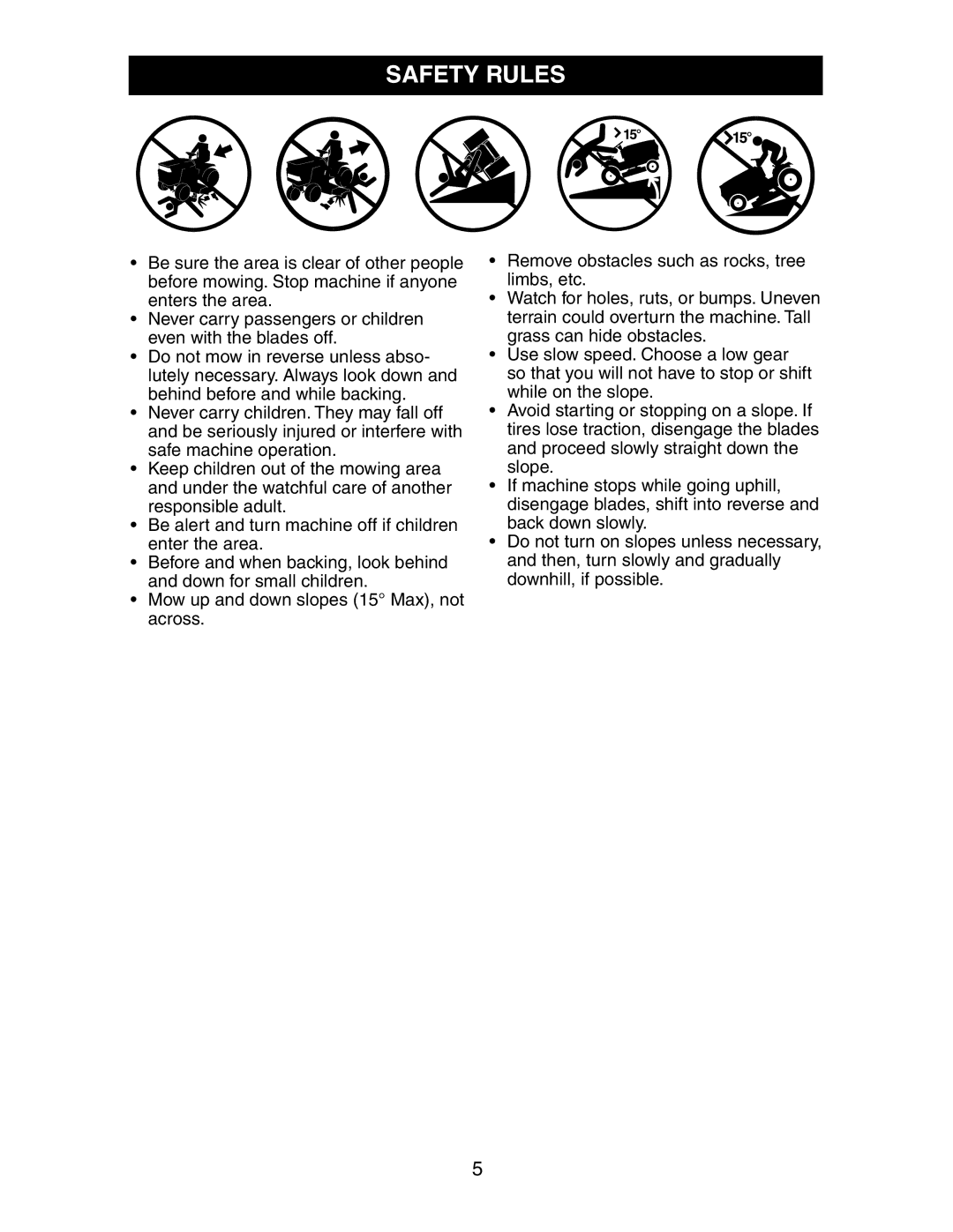 Poulan CN1842STA manual Safety Rules 