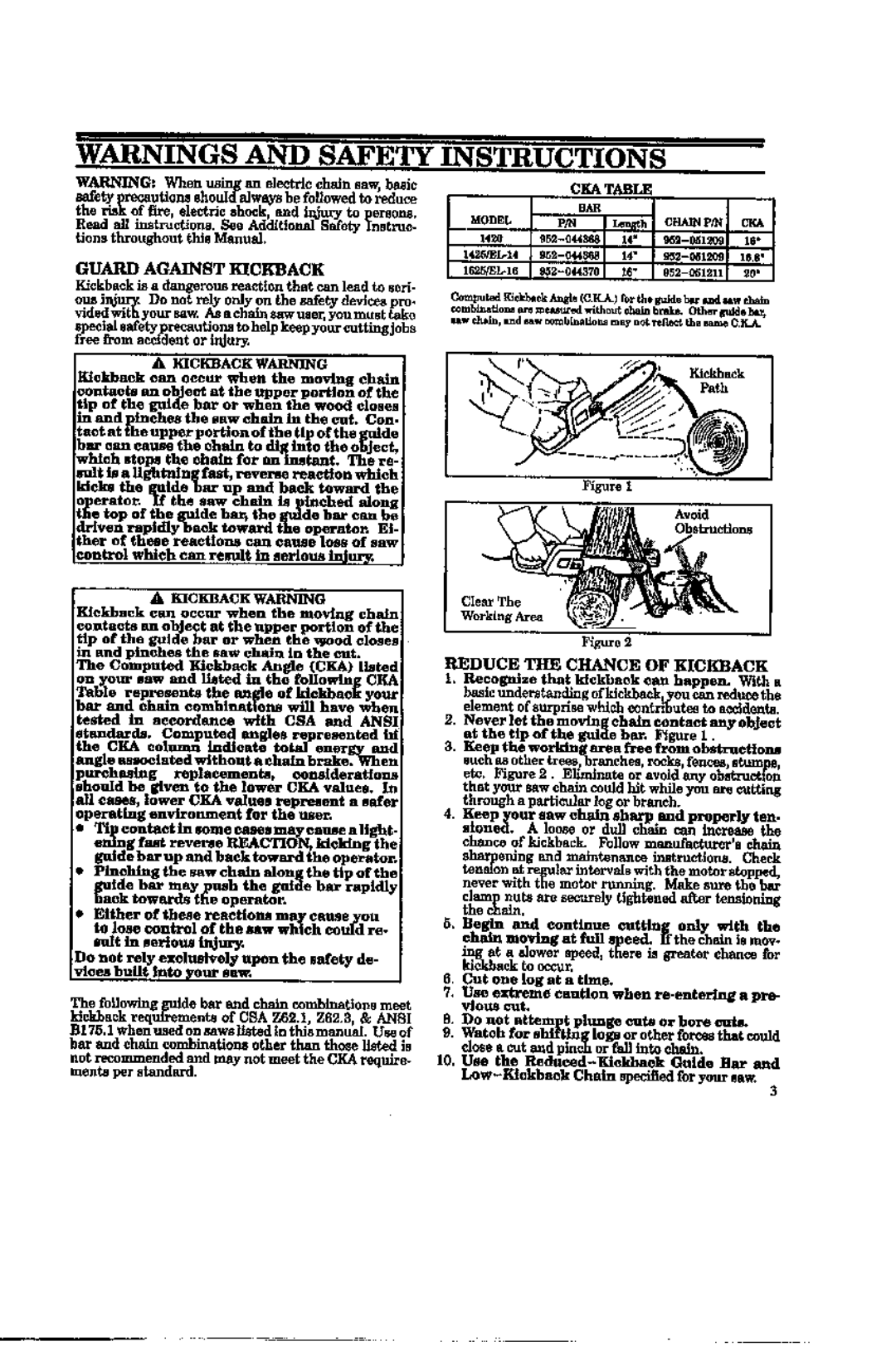 Poulan 1425, EL-14, EL-16, 1420-952801952 manual 