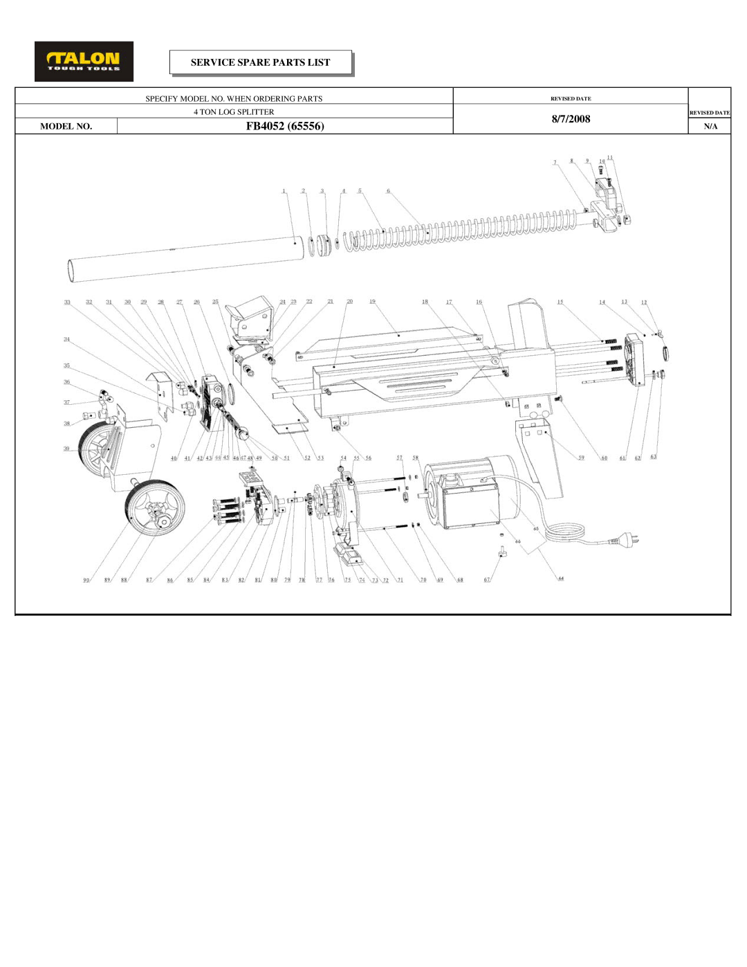 Poulan 65556 manual FB4052 