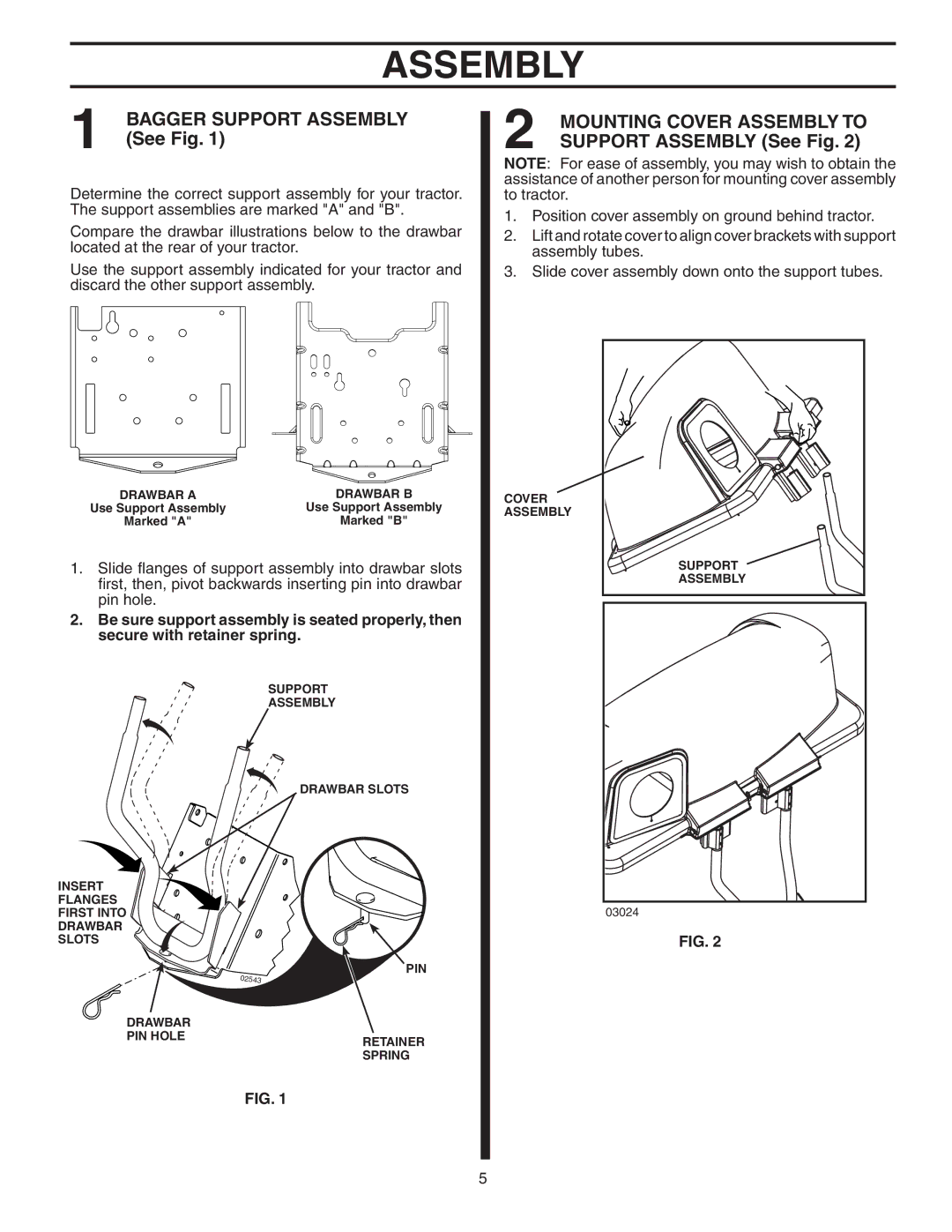 Poulan 532402341, GTT348, 960 72 00-09, 96072000900 owner manual Support Assembly See Fig 