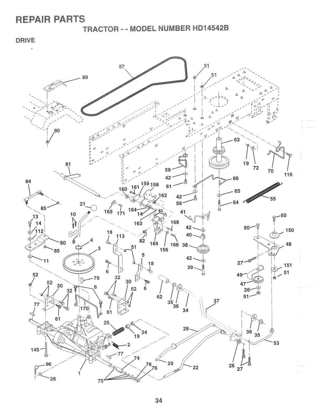 Poulan HD14542B, 168191 manual 