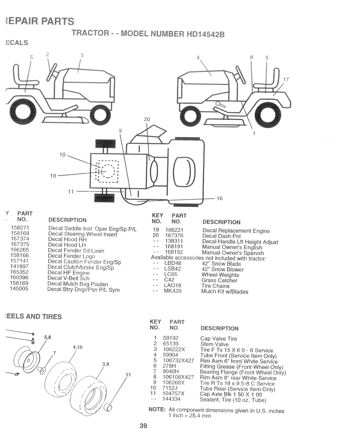 Poulan 168191, HD14542B manual 