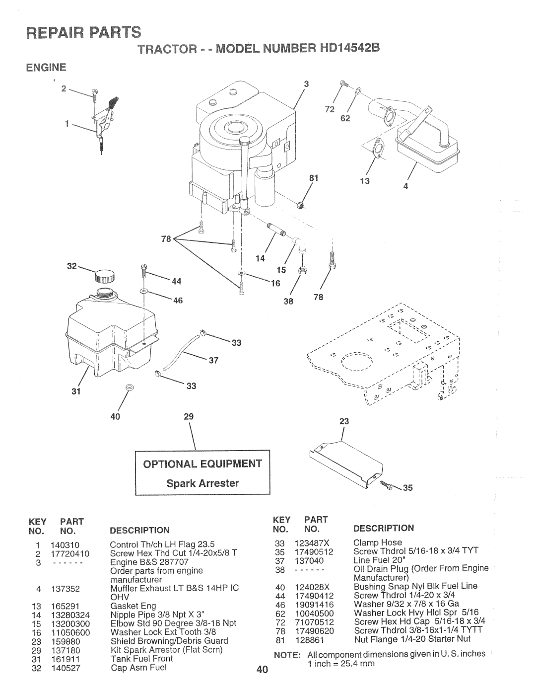 Poulan HD14542B, 168191 manual 