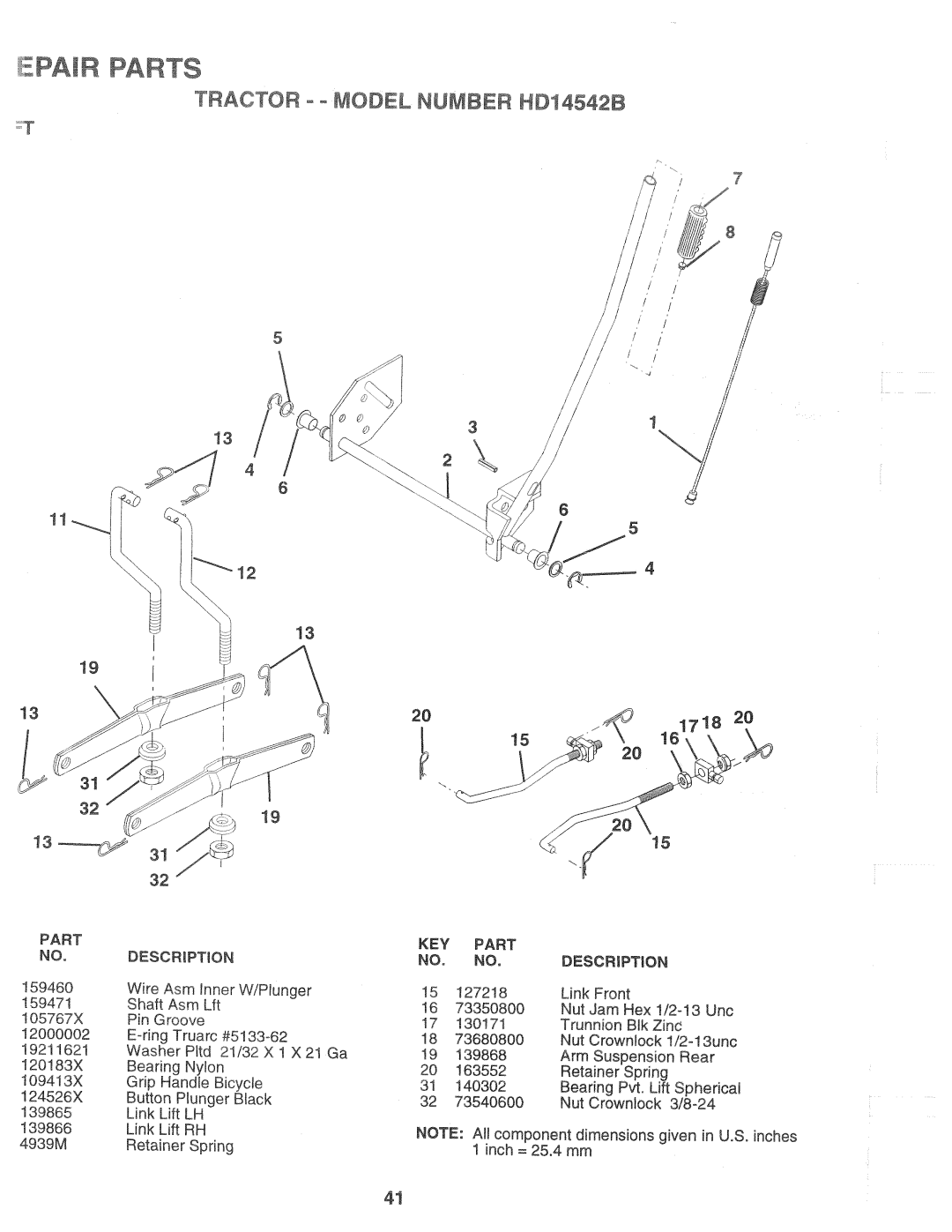 Poulan 168191, HD14542B manual 