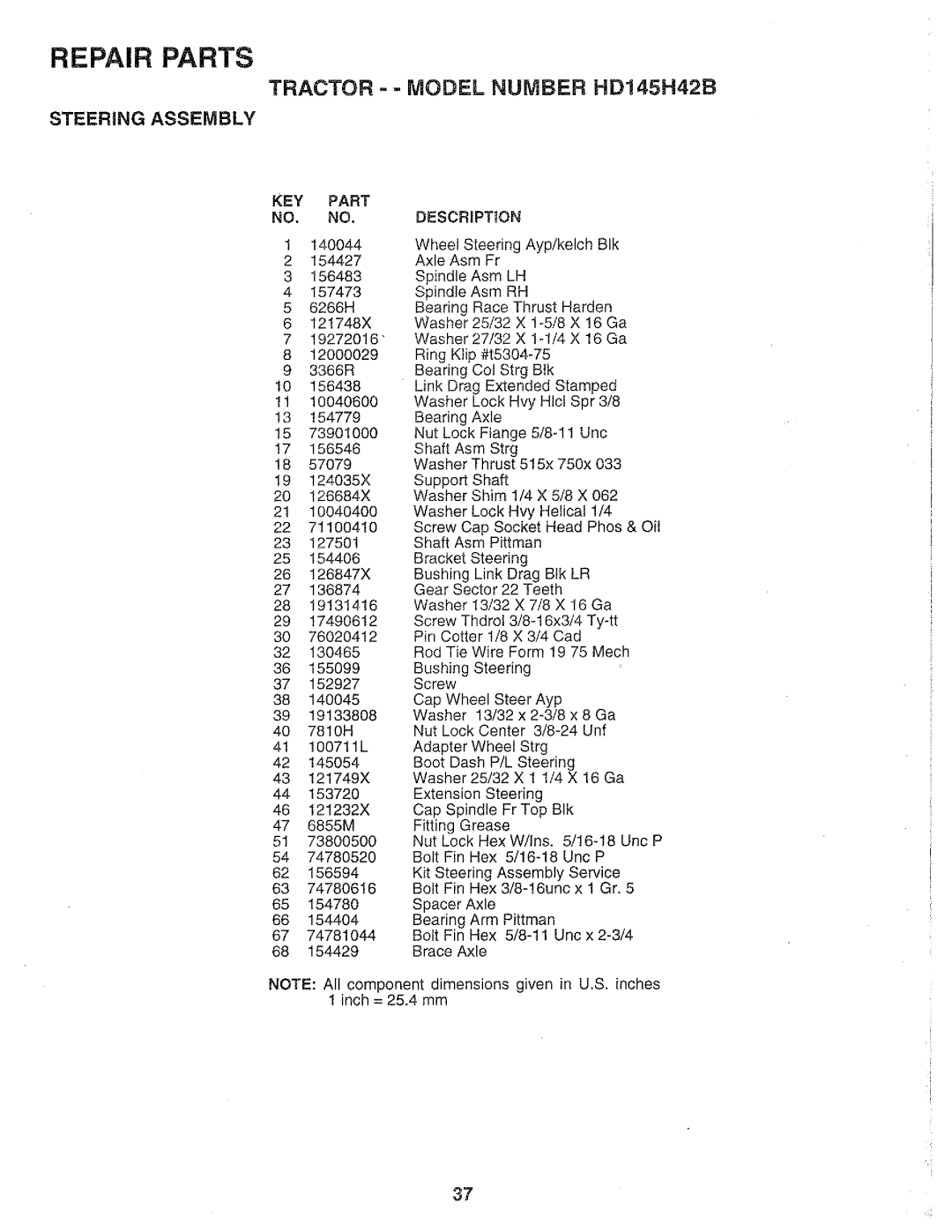 Poulan 159699, HD145H42B manual 